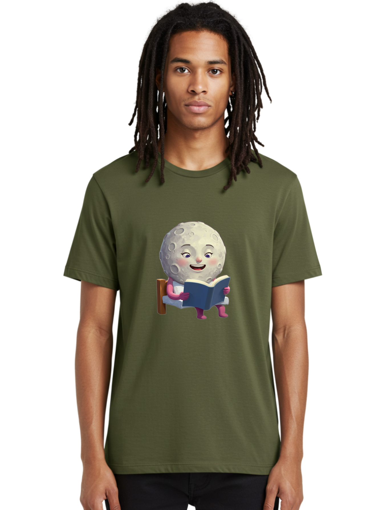 Moon-Reading-Book Men'S Graphic Tee, 100% Cotton, Comfortable Casual Summer Wear, Machine Washable, Vintage Camera, Old Camera, Antique Camera, Black Camera, Classic Photography, Photography Equipment, Nostalgic Device, Film Camera, Camera Art Bak896