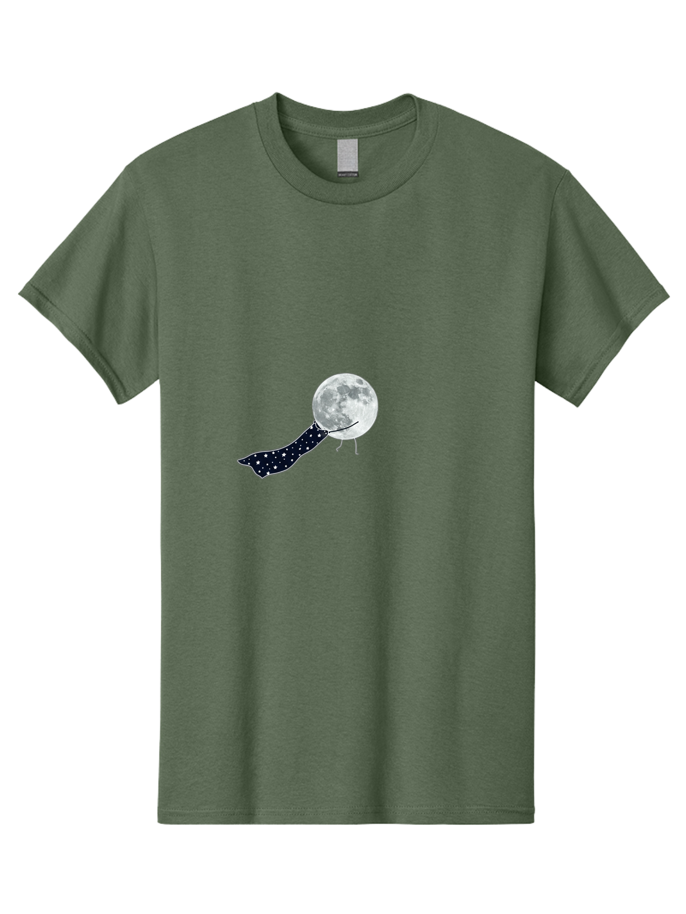 Moon-With-Starry-Scarf Men'S Graphic Tee, 100% Cotton, Comfortable Casual Summer Wear, Machine Washable, Vintage Camera, Old Camera, Antique Camera, Black Camera, Classic Photography, Photography Equipment, Nostalgic Device, Film Camera, Bak899