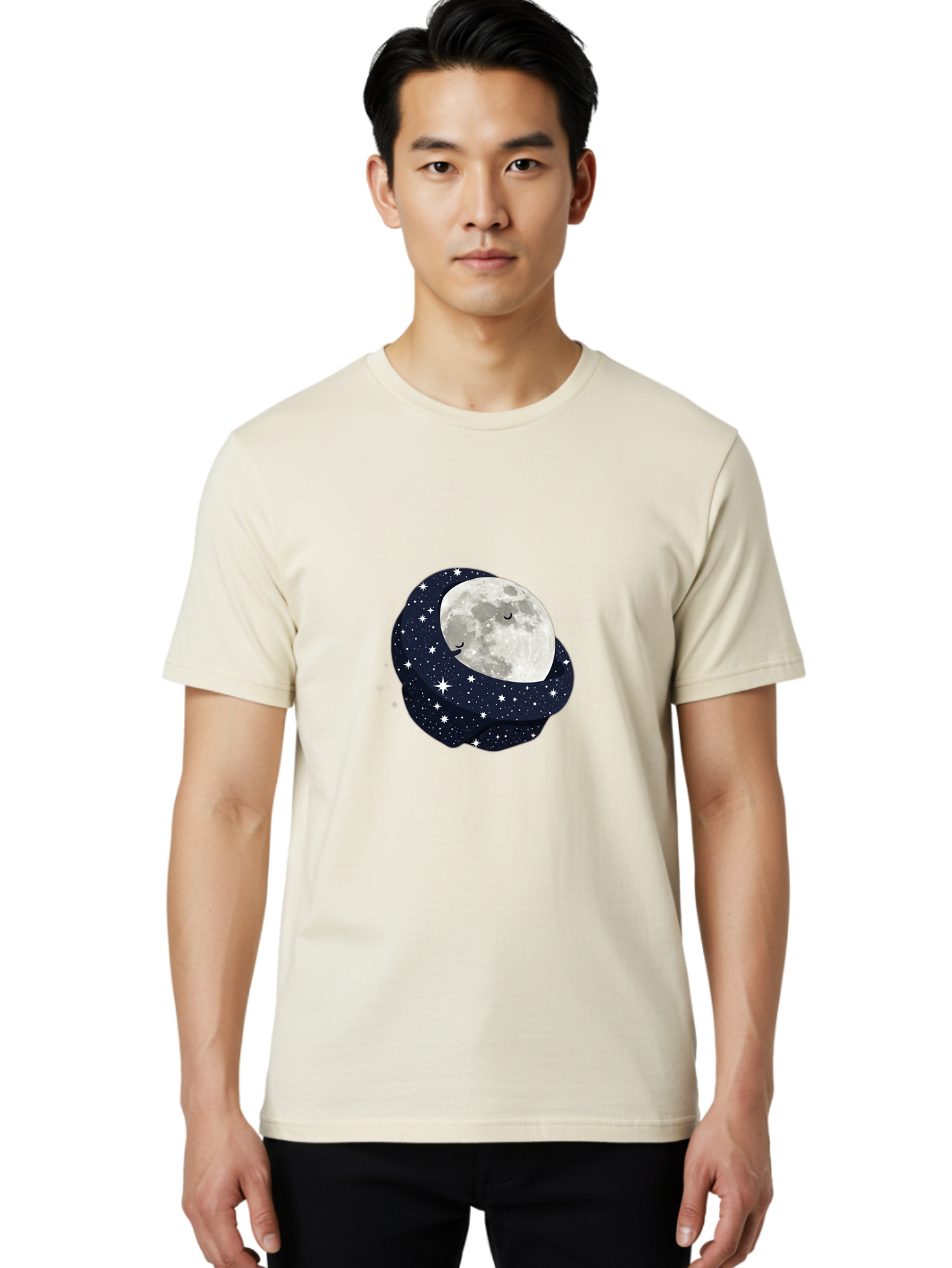 Moon-With-Stars Men'S Graphic Tee, 100% Cotton, Comfortable Casual Summer Wear, Machine Washable, Vintage Camera, Old Camera, Antique Camera, Black Camera, Classic Photography, Photography Equipment, Nostalgic Device, Film Camera, Camera Art Bak900