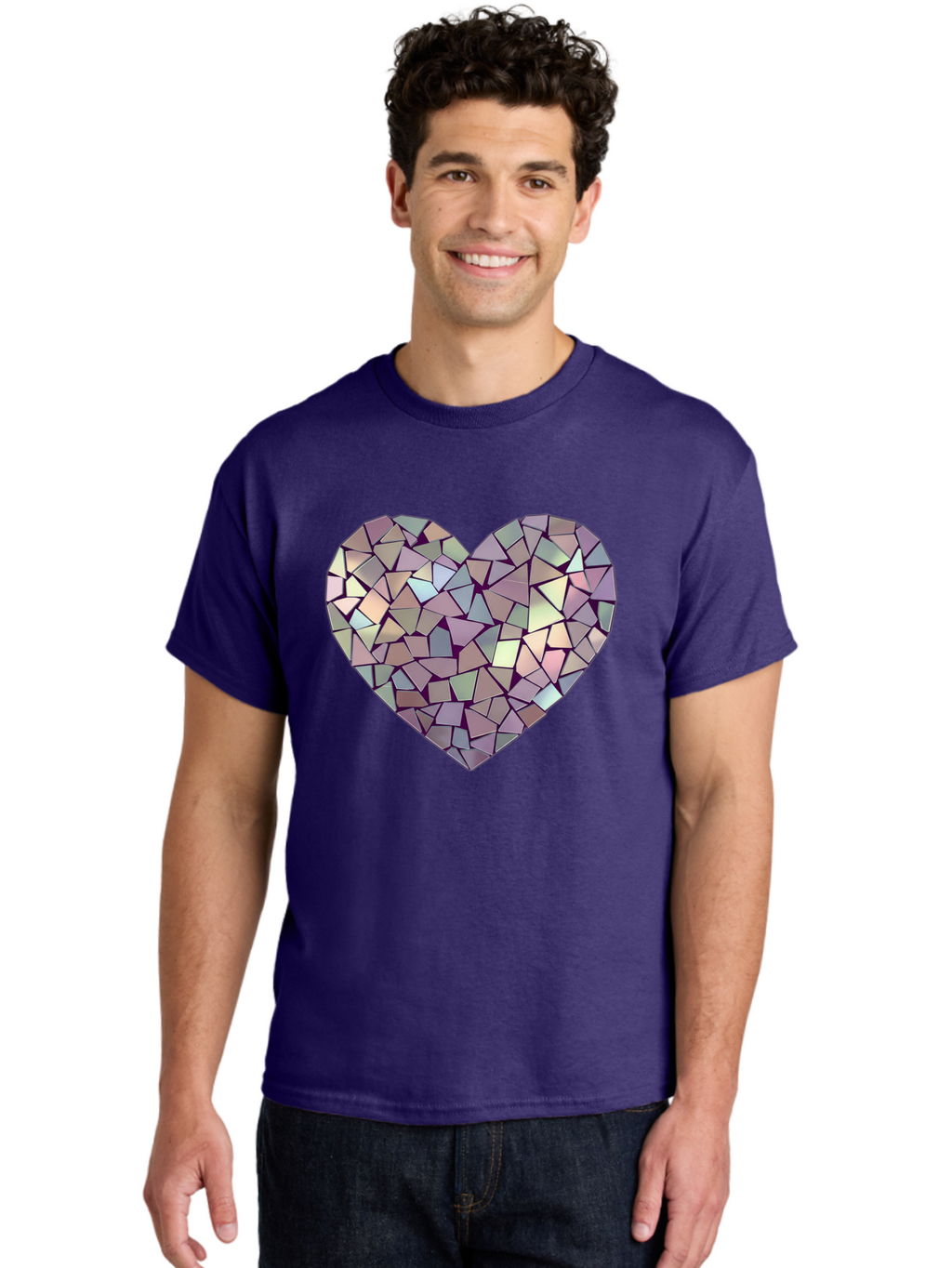 Mosaic-Heart Men'S Graphic Tee, 100% Cotton, Comfortable Casual Summer Wear, Machine Washable, Vintage Camera, Old Camera, Antique Camera, Black Camera, Classic Photography, Photography Equipment, Nostalgic Device, Film Camera, Camera Art Bak906