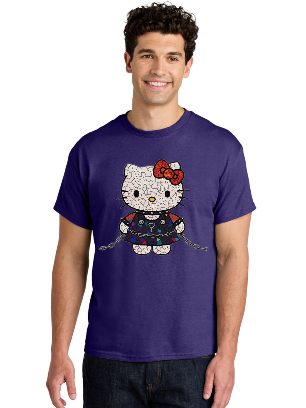 Mosaic-Hello-Kitty Men'S Graphic Tee, 100% Cotton, Comfortable Casual Summer Wear, Machine Washable, Vintage Camera, Old Camera, Antique Camera, Black Camera, Classic Photography, Photography Equipment, Nostalgic Device, Film Camera, Bak907