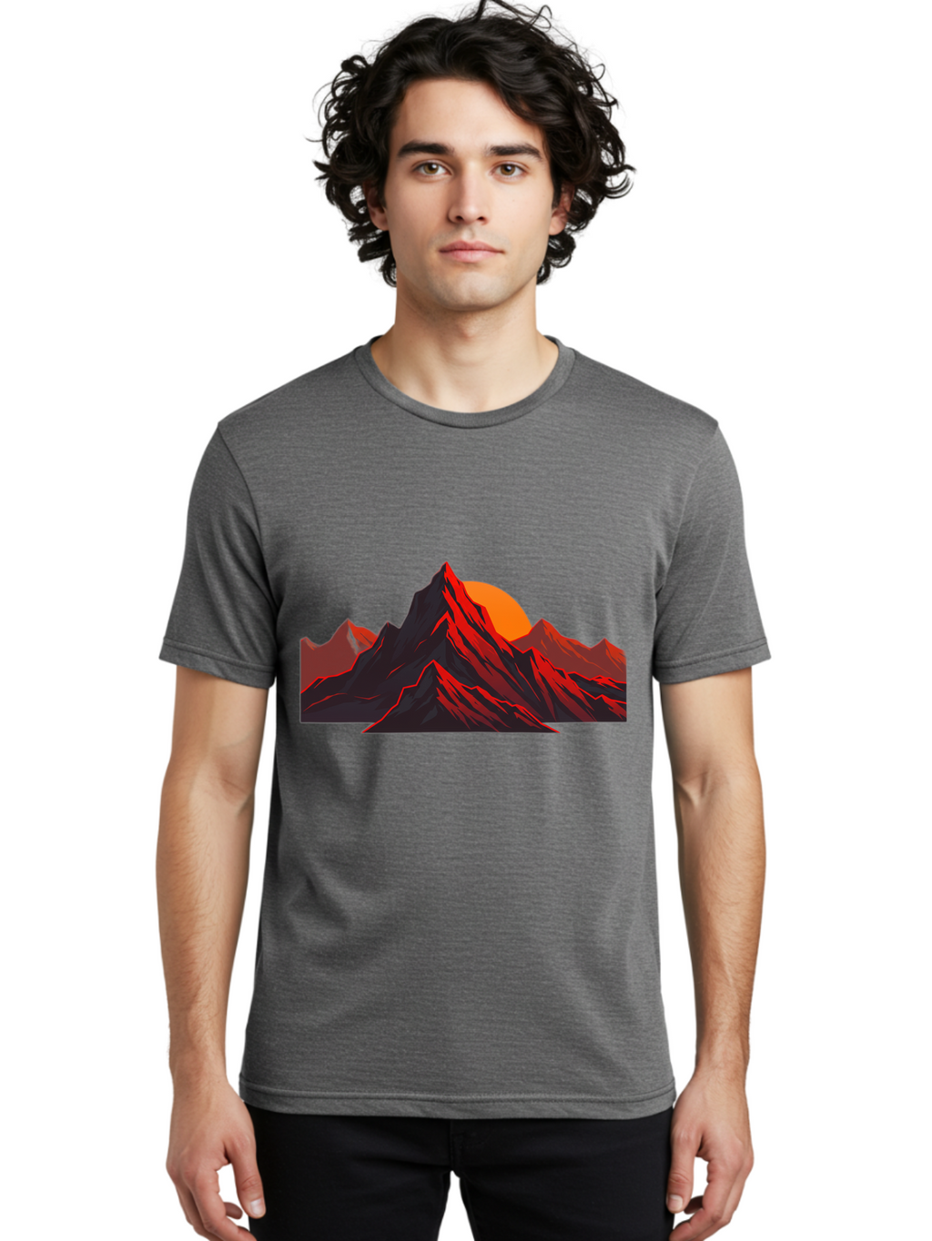 Mountain-At-Sunset Men'S Graphic Tee, 100% Cotton, Comfortable Casual Summer Wear, Machine Washable, Vintage Camera, Old Camera, Antique Camera, Black Camera, Classic Photography, Photography Equipment, Nostalgic Device, Film Camera, Bak909