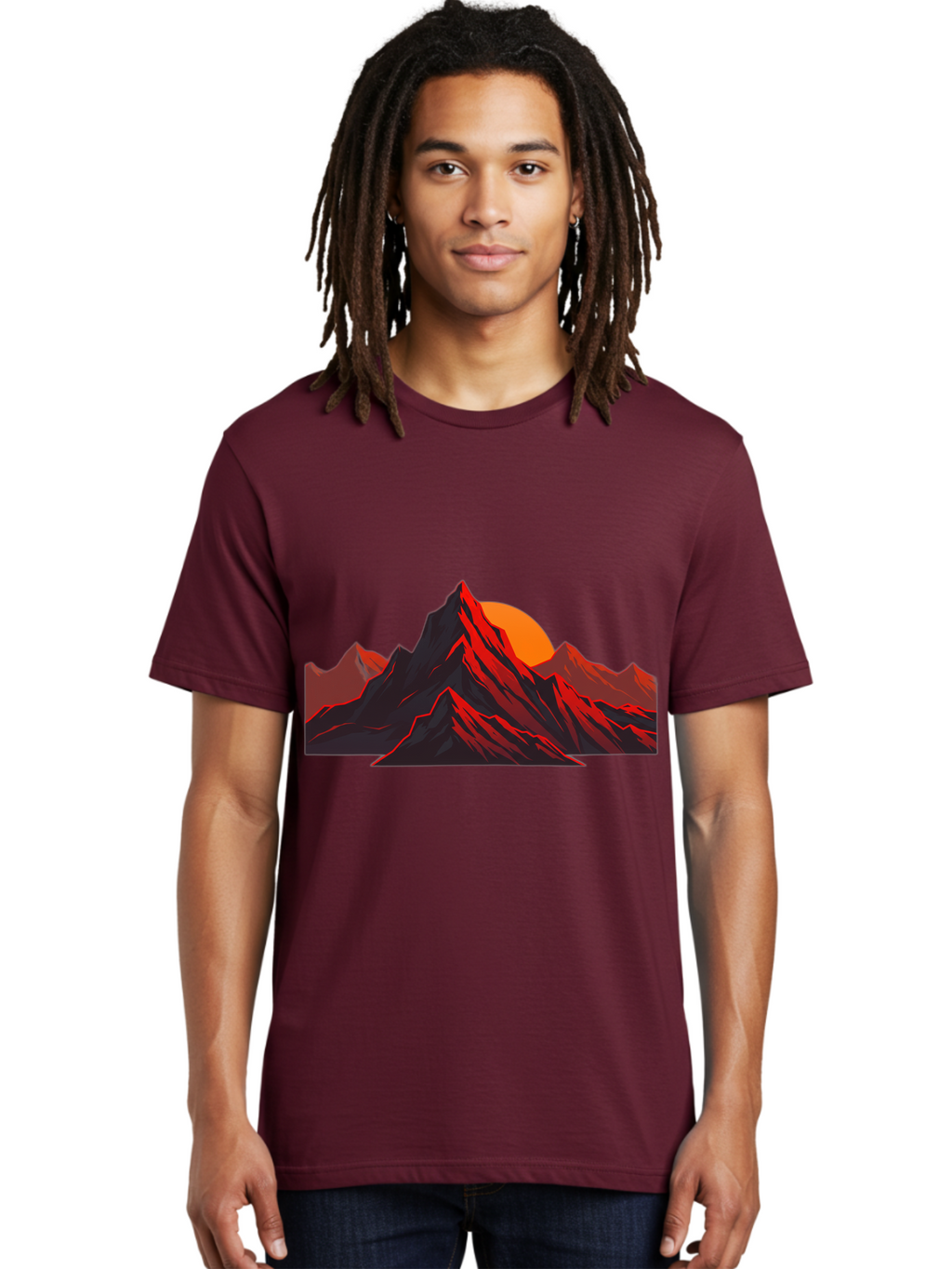 Mountain-At-Sunset Men'S Graphic Tee, 100% Cotton, Comfortable Casual Summer Wear, Machine Washable, Vintage Camera, Old Camera, Antique Camera, Black Camera, Classic Photography, Photography Equipment, Nostalgic Device, Film Camera, Bak909
