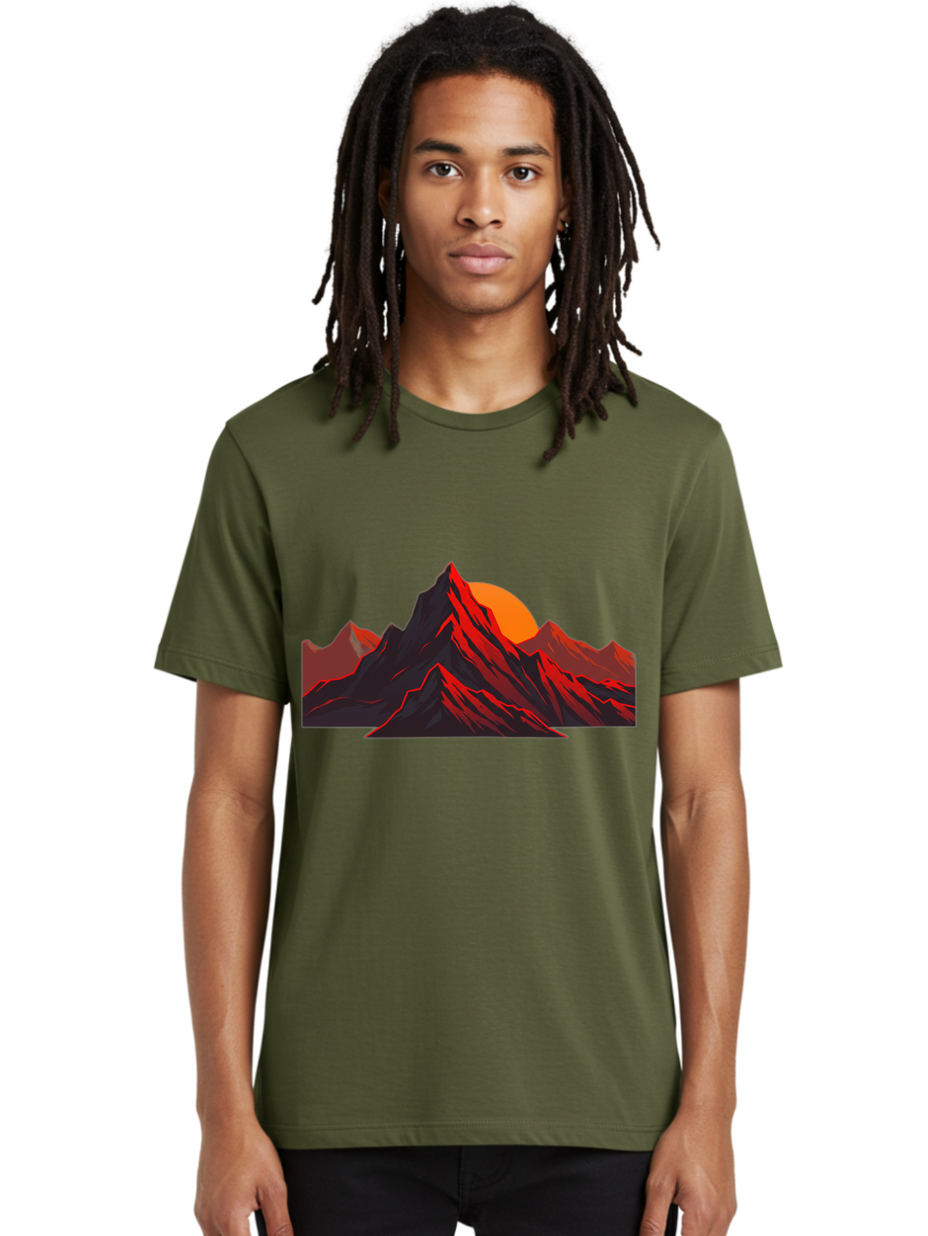 Mountain-At-Sunset Men'S Graphic Tee, 100% Cotton, Comfortable Casual Summer Wear, Machine Washable, Vintage Camera, Old Camera, Antique Camera, Black Camera, Classic Photography, Photography Equipment, Nostalgic Device, Film Camera, Bak909
