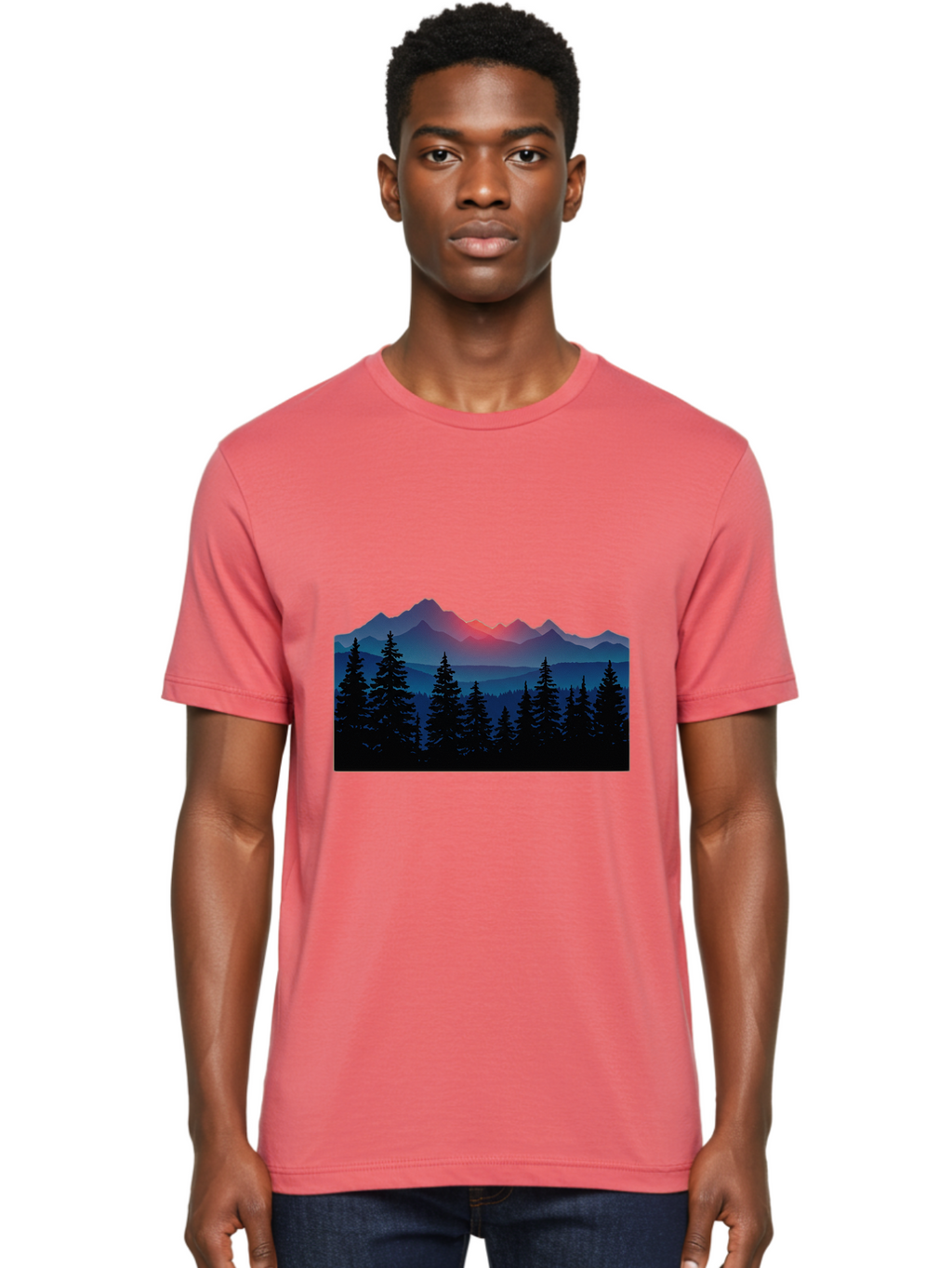 Mountain-Landscape Men'S Graphic Tee, 100% Cotton, Comfortable Casual Summer Wear, Machine Washable, Vintage Camera, Old Camera, Antique Camera, Black Camera, Classic Photography, Photography Equipment, Nostalgic Device, Film Camera, Bak910