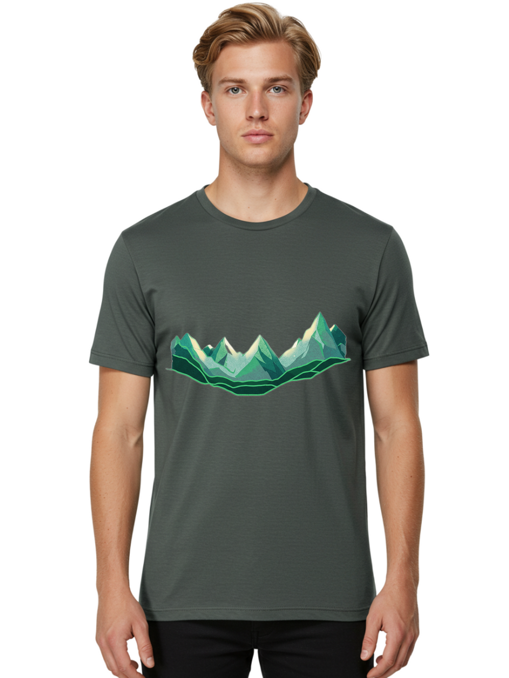 Mountain-Range Men'S Graphic Tee, 100% Cotton, Comfortable Casual Summer Wear, Machine Washable, Vintage Camera, Old Camera, Antique Camera, Black Camera, Classic Photography, Photography Equipment, Nostalgic Device, Film Camera, Camera Art Bak912