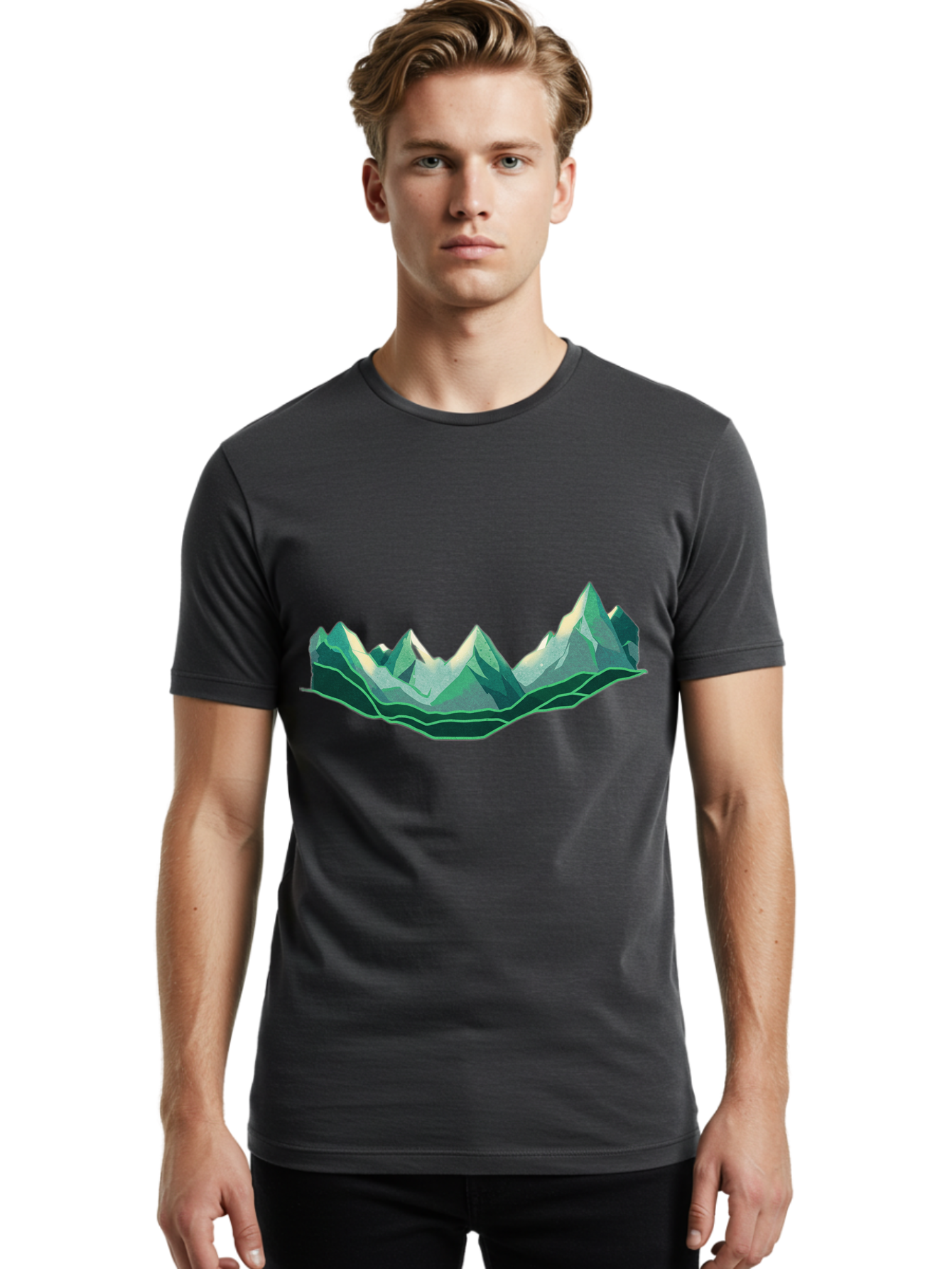 Mountain-Range Men'S Graphic Tee, 100% Cotton, Comfortable Casual Summer Wear, Machine Washable, Vintage Camera, Old Camera, Antique Camera, Black Camera, Classic Photography, Photography Equipment, Nostalgic Device, Film Camera, Camera Art Bak912