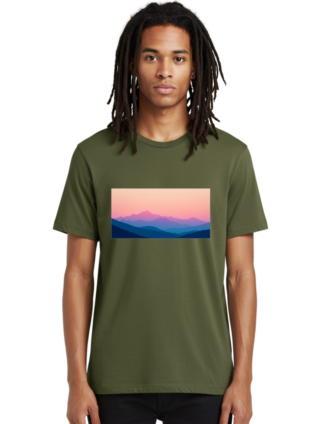 Mountain-Silhouettes Men'S Graphic Tee, 100% Cotton, Comfortable Casual Summer Wear, Machine Washable, Vintage Camera, Old Camera, Antique Camera, Black Camera, Classic Photography, Photography Equipment, Nostalgic Device, Film Camera, Bak913