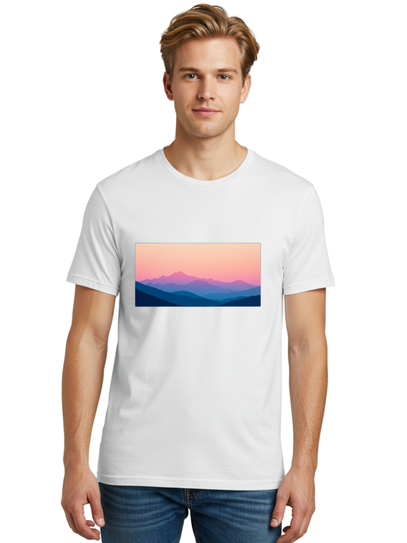 Mountain-Silhouettes Men'S Graphic Tee, 100% Cotton, Comfortable Casual Summer Wear, Machine Washable, Vintage Camera, Old Camera, Antique Camera, Black Camera, Classic Photography, Photography Equipment, Nostalgic Device, Film Camera, Bak913
