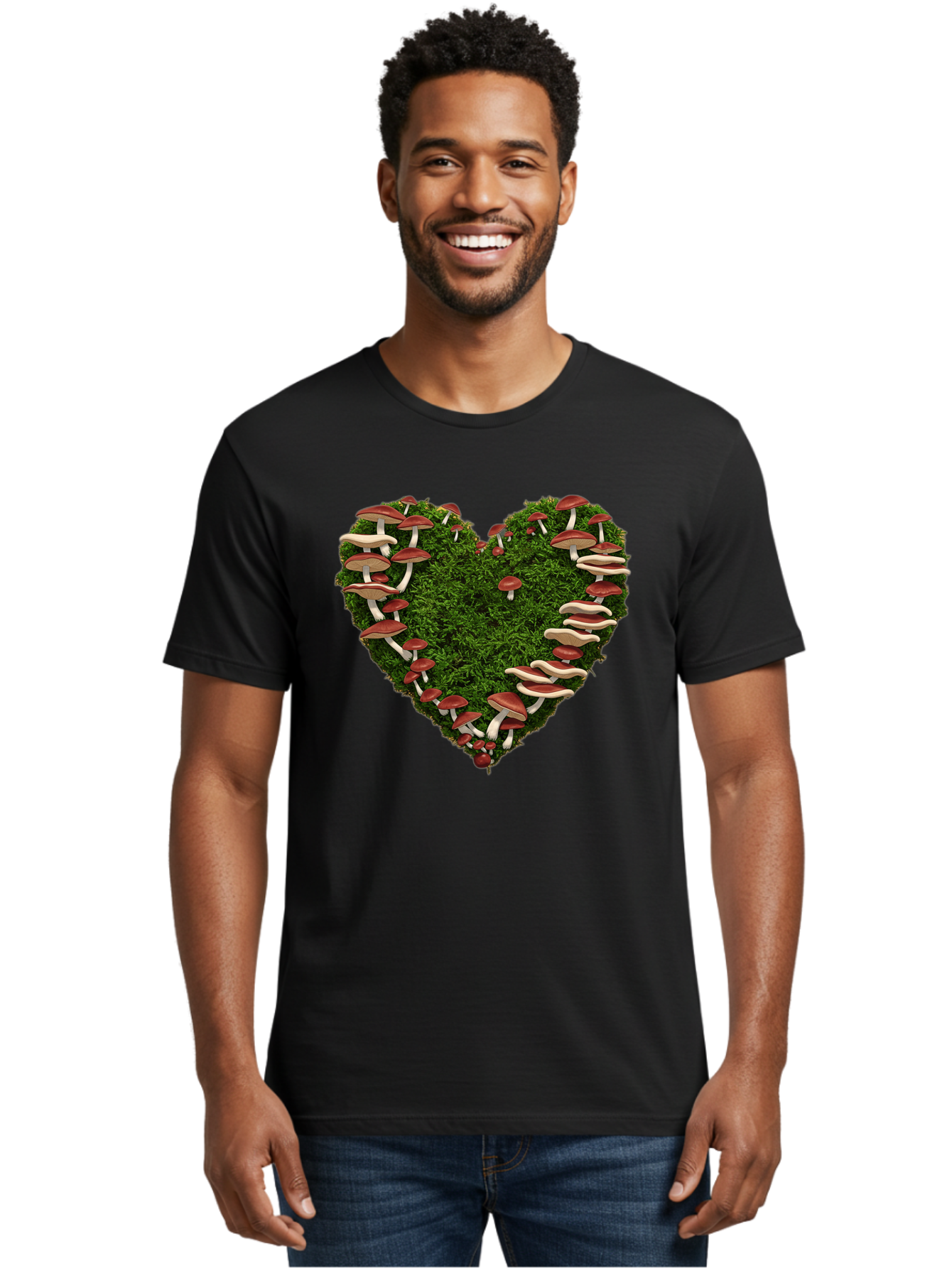 Mushroom-Heart Men'S Graphic Tee, 100% Cotton, Comfortable Casual Summer Wear, Machine Washable, Vintage Camera, Old Camera, Antique Camera, Black Camera, Classic Photography, Photography Equipment, Nostalgic Device, Film Camera, Camera Art Bak918