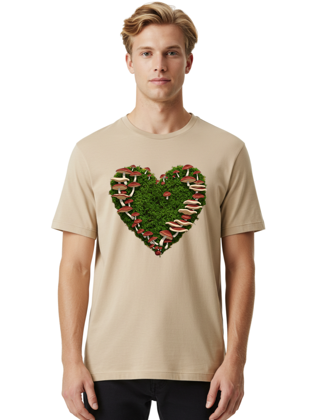 Mushroom-Heart Men'S Graphic Tee, 100% Cotton, Comfortable Casual Summer Wear, Machine Washable, Vintage Camera, Old Camera, Antique Camera, Black Camera, Classic Photography, Photography Equipment, Nostalgic Device, Film Camera, Camera Art Bak918