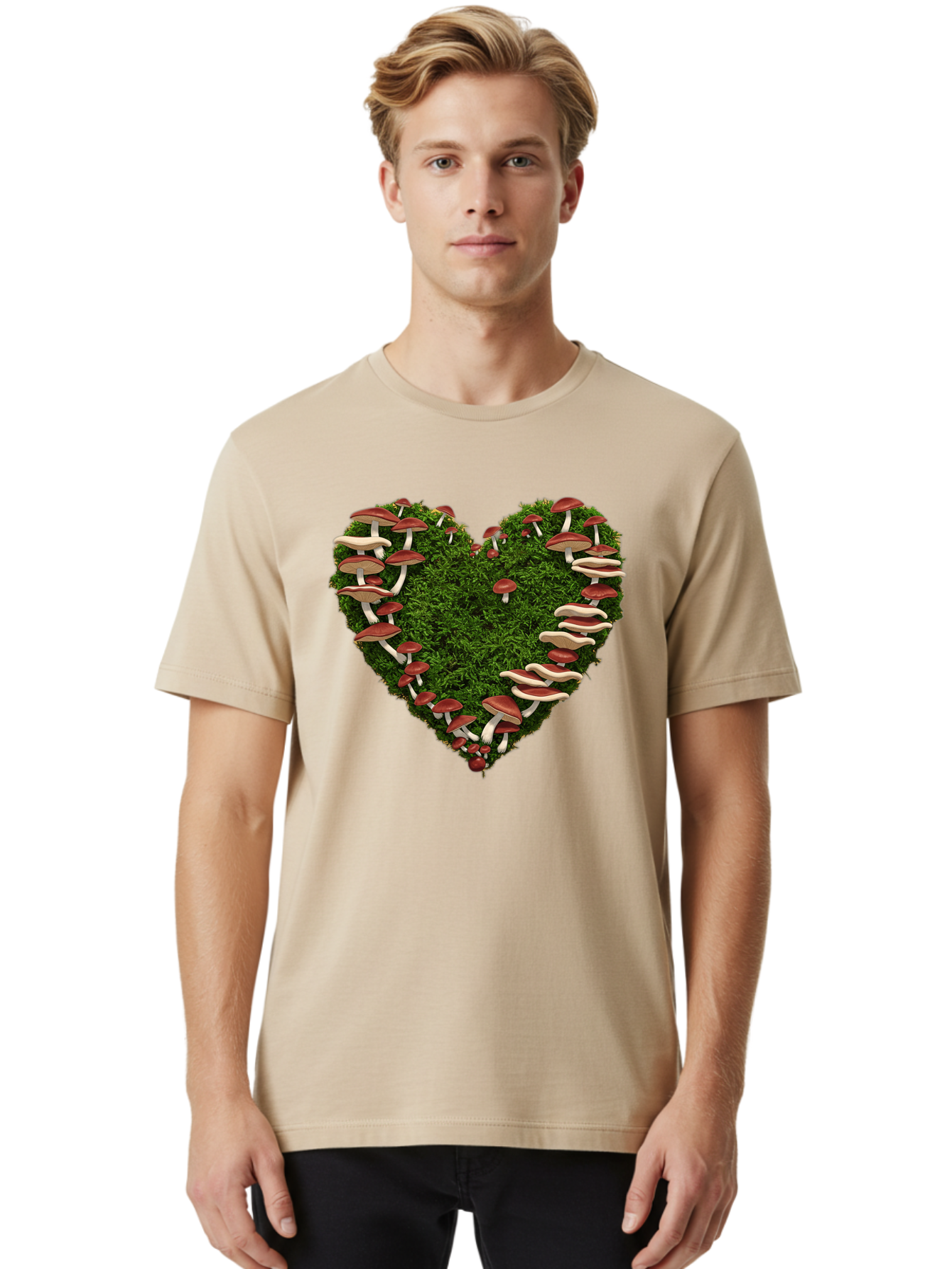Mushroom-Heart Men'S Graphic Tee, 100% Cotton, Comfortable Casual Summer Wear, Machine Washable, Vintage Camera, Old Camera, Antique Camera, Black Camera, Classic Photography, Photography Equipment, Nostalgic Device, Film Camera, Camera Art Bak918