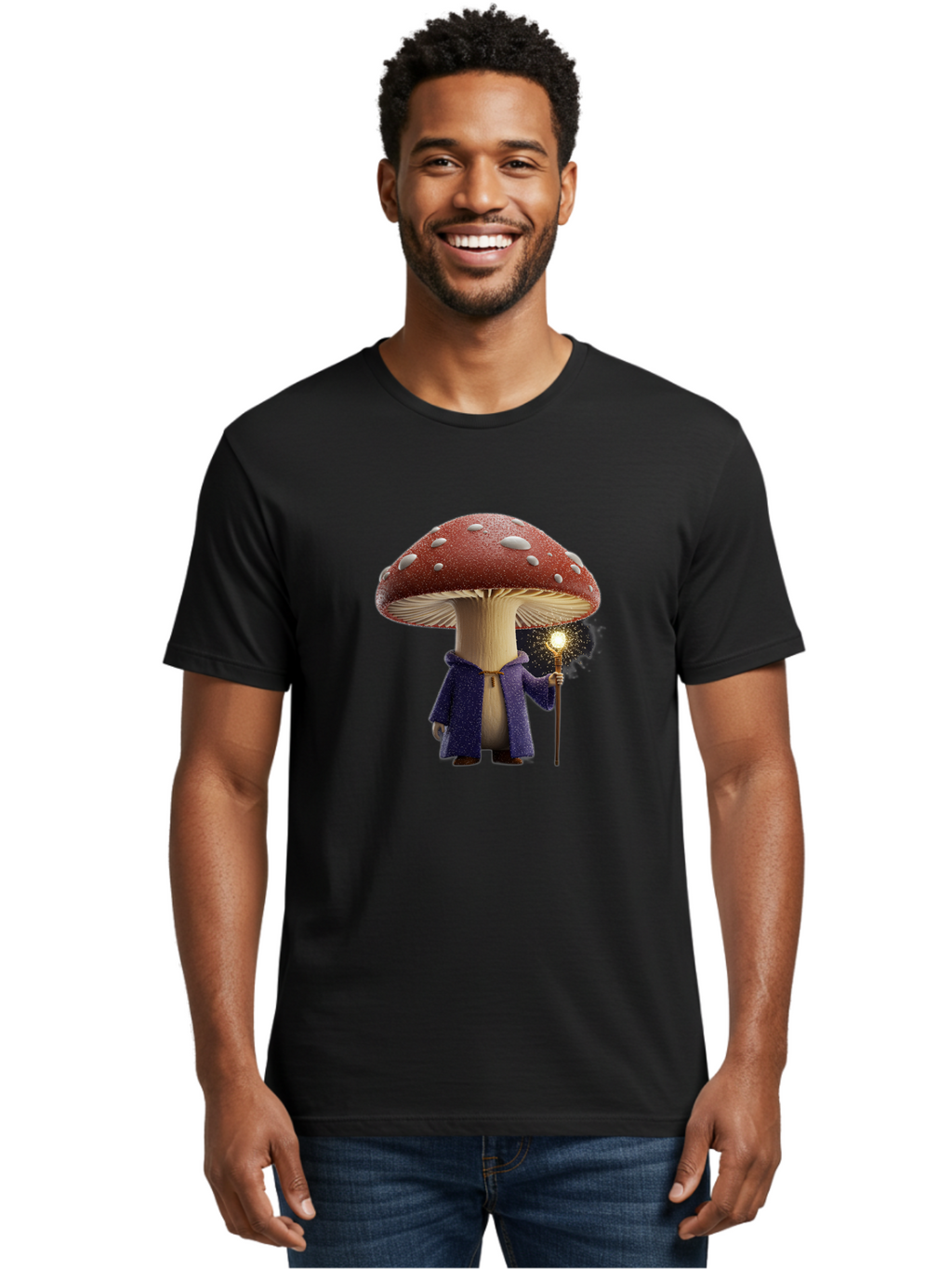 Mushroom-Wizard Men'S Graphic Tee, 100% Cotton, Comfortable Casual Summer Wear, Machine Washable, Vintage Camera, Old Camera, Antique Camera, Black Camera, Classic Photography, Photography Equipment, Nostalgic Device, Film Camera, Camera Art Bak921