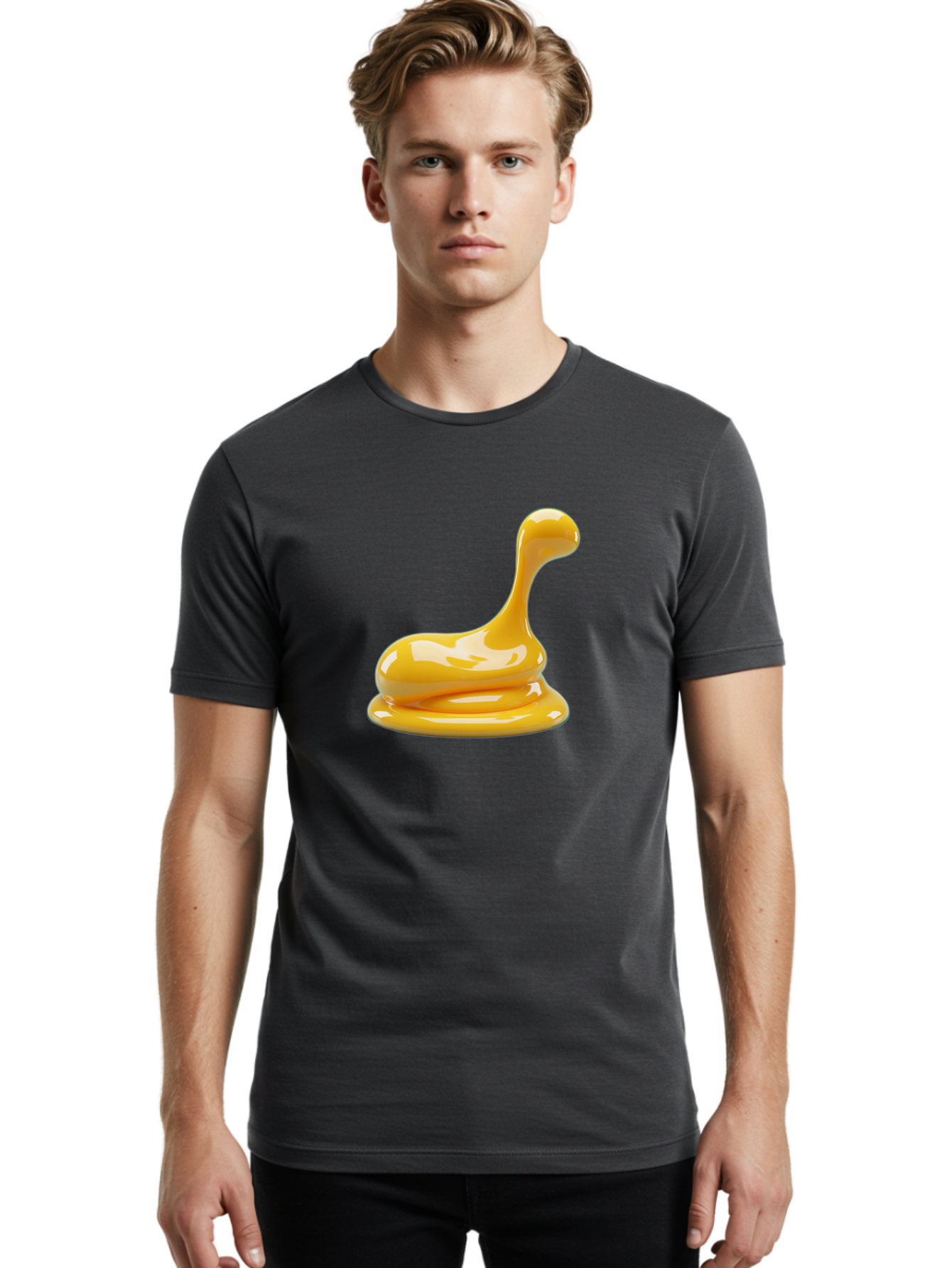 Mustard-Squirt Men'S Graphic Tee, 100% Cotton, Comfortable Casual Summer Wear, Machine Washable, Vintage Camera, Old Camera, Antique Camera, Black Camera, Classic Photography, Photography Equipment, Nostalgic Device, Film Camera, Camera Art Bak924
