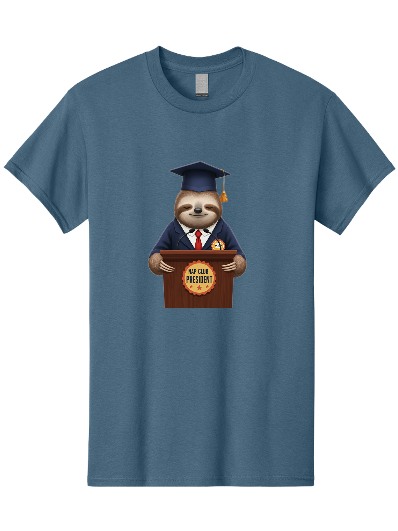 Nap-Club-President-Sloth Men'S Graphic Tee, 100% Cotton, Comfortable Casual Summer Wear, Machine Washable, Vintage Camera, Old Camera, Antique Camera, Black Camera, Classic Photography, Photography Equipment, Nostalgic Device, Film Camera, Bak933