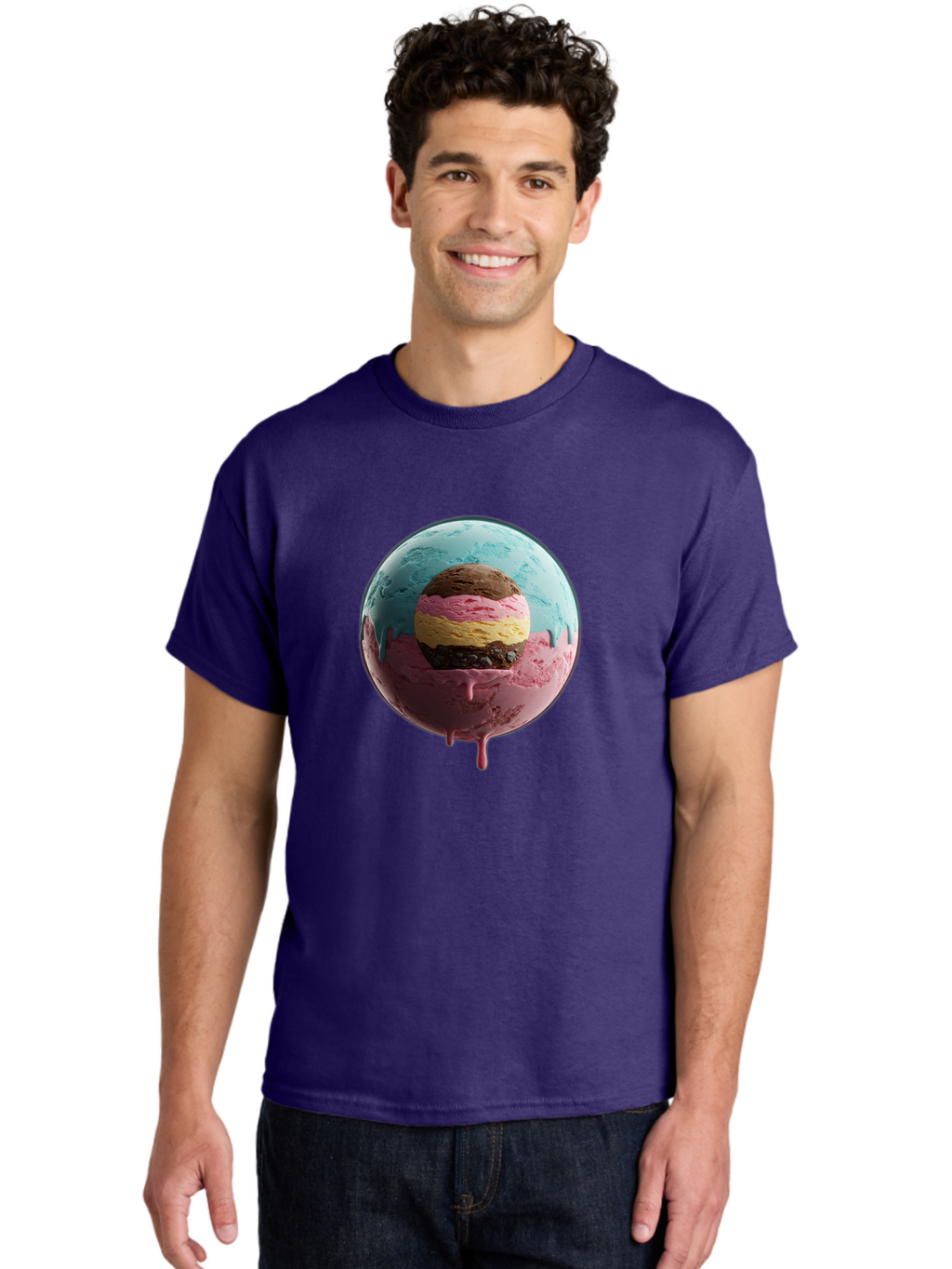 Neapolitan-Ice-Cream-Globe Men'S Graphic Tee, 100% Cotton, Comfortable Casual Summer Wear, Machine Washable, Vintage Camera, Old Camera, Antique Camera, Black Camera, Classic Photography, Photography Equipment, Nostalgic Device, Film Camera, Bak936