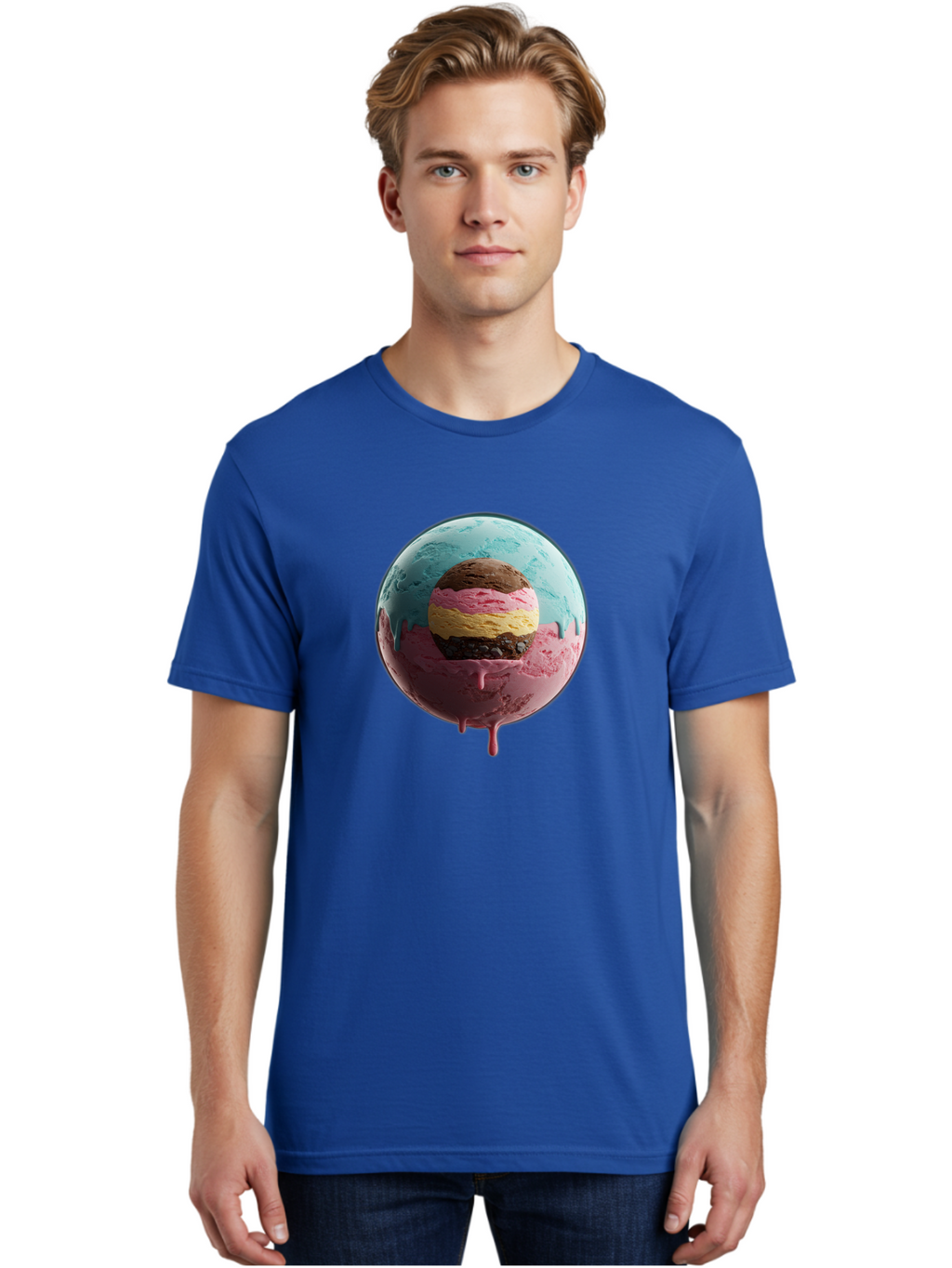 Neapolitan-Ice-Cream-Globe Men'S Graphic Tee, 100% Cotton, Comfortable Casual Summer Wear, Machine Washable, Vintage Camera, Old Camera, Antique Camera, Black Camera, Classic Photography, Photography Equipment, Nostalgic Device, Film Camera, Bak936