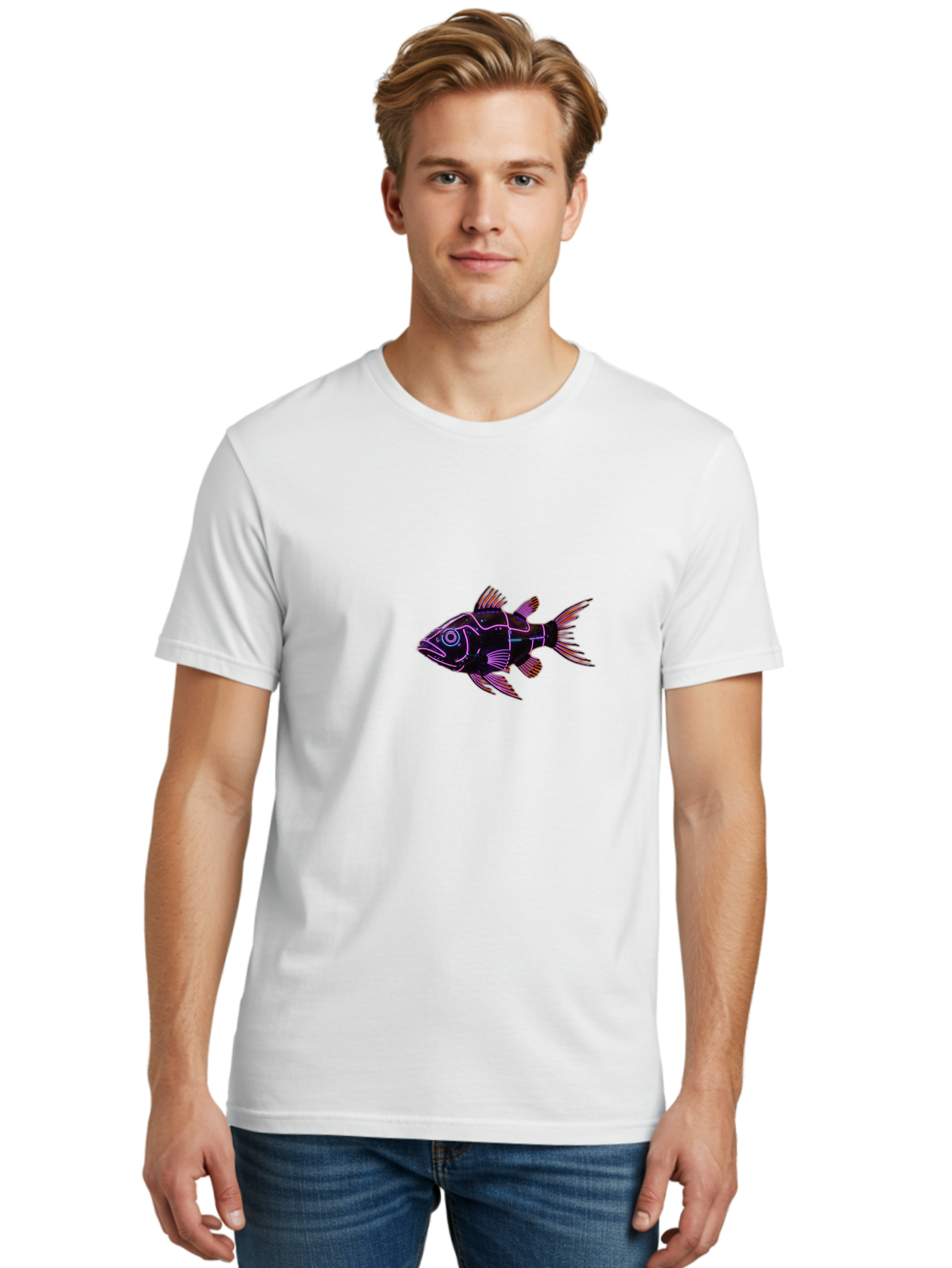 Neon-Fish Men'S Graphic Tee, 100% Cotton, Comfortable Casual Summer Wear, Machine Washable, Vintage Camera, Old Camera, Antique Camera, Black Camera, Classic Photography, Photography Equipment, Nostalgic Device, Film Camera, Camera Art Bak939