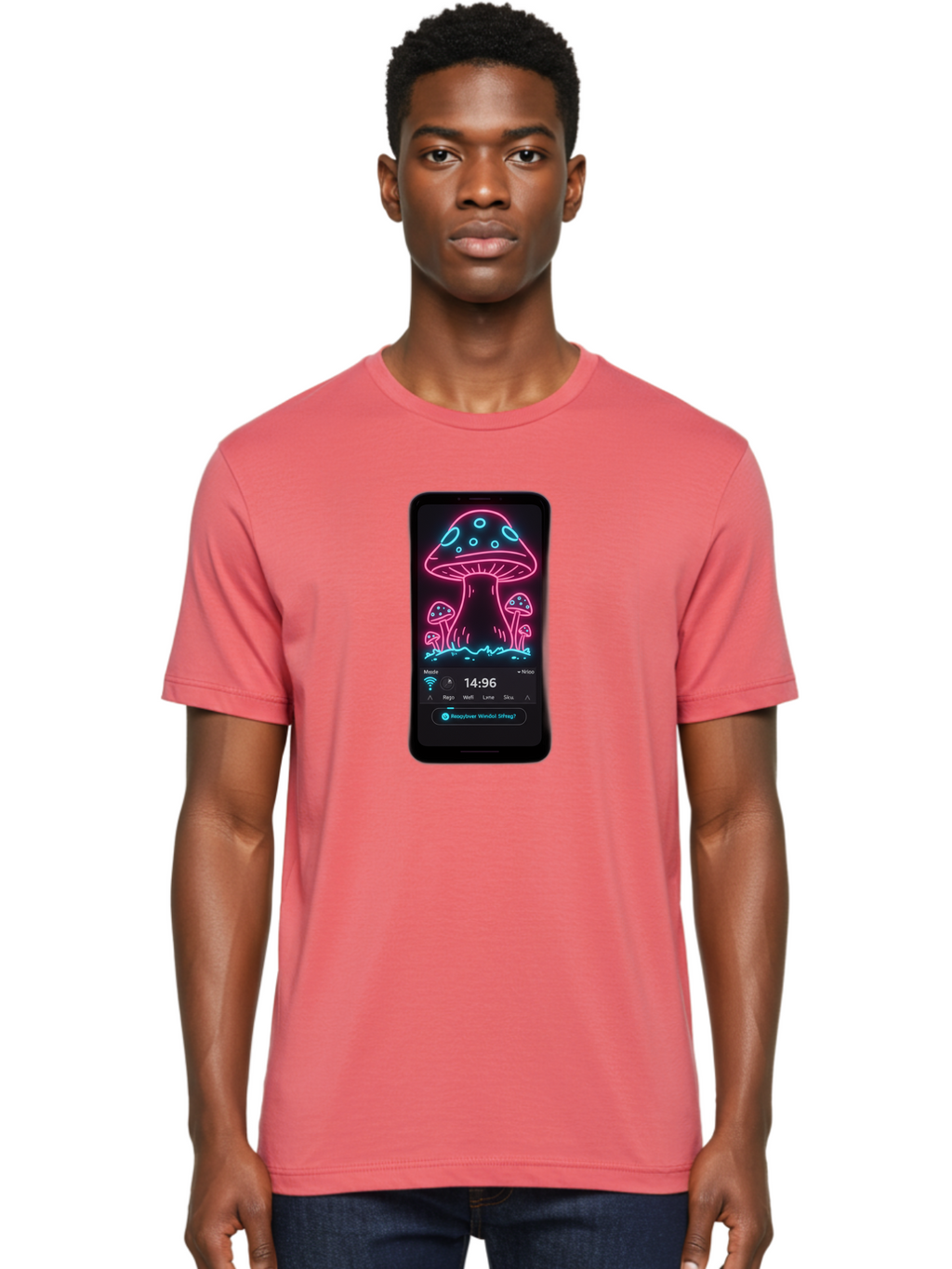 Neon-Mushrooms Men'S Graphic Tee, 100% Cotton, Comfortable Casual Summer Wear, Machine Washable, Vintage Camera, Old Camera, Antique Camera, Black Camera, Classic Photography, Photography Equipment, Nostalgic Device, Film Camera, Camera Art Bak940