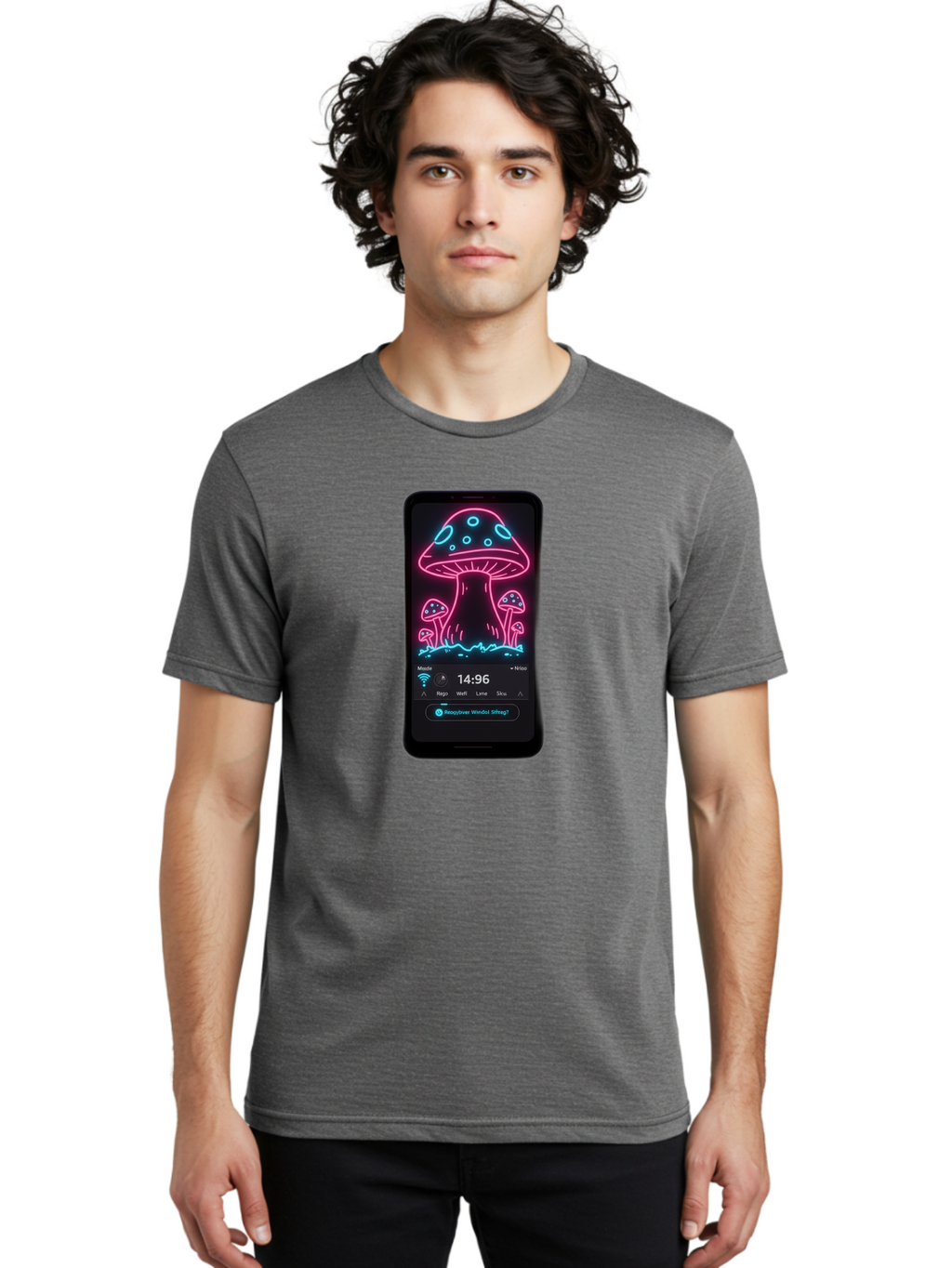 Neon-Mushrooms Men'S Graphic Tee, 100% Cotton, Comfortable Casual Summer Wear, Machine Washable, Vintage Camera, Old Camera, Antique Camera, Black Camera, Classic Photography, Photography Equipment, Nostalgic Device, Film Camera, Camera Art Bak940
