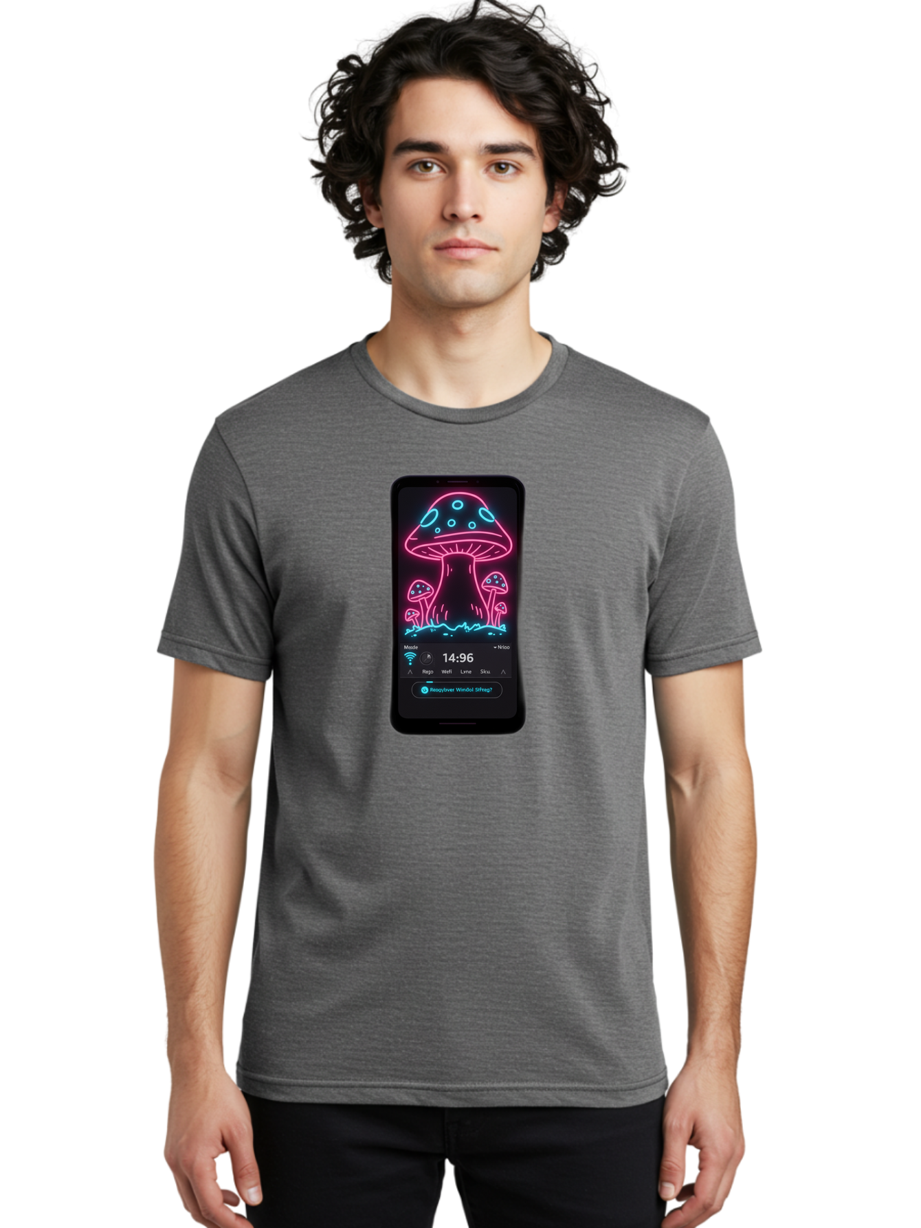 Neon-Mushrooms Men'S Graphic Tee, 100% Cotton, Comfortable Casual Summer Wear, Machine Washable, Vintage Camera, Old Camera, Antique Camera, Black Camera, Classic Photography, Photography Equipment, Nostalgic Device, Film Camera, Camera Art Bak940