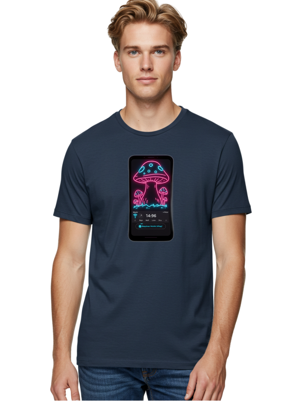Neon-Mushrooms Men'S Graphic Tee, 100% Cotton, Comfortable Casual Summer Wear, Machine Washable, Vintage Camera, Old Camera, Antique Camera, Black Camera, Classic Photography, Photography Equipment, Nostalgic Device, Film Camera, Camera Art Bak940
