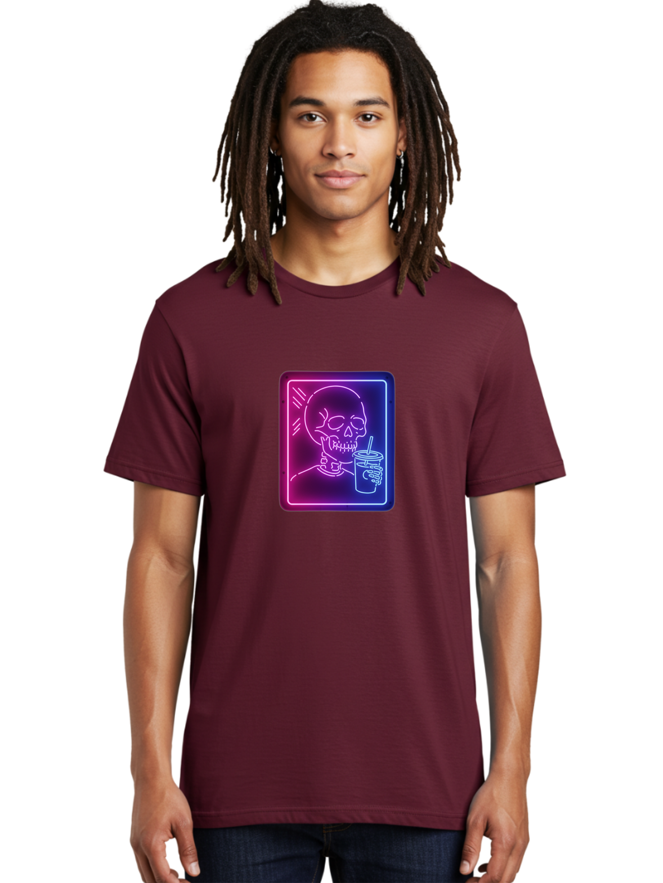 Neon-Skeleton-Drinking Men'S Graphic Tee, 100% Cotton, Comfortable Casual Summer Wear, Machine Washable, Vintage Camera, Old Camera, Antique Camera, Black Camera, Classic Photography, Photography Equipment, Nostalgic Device, Film Camera, Bak941