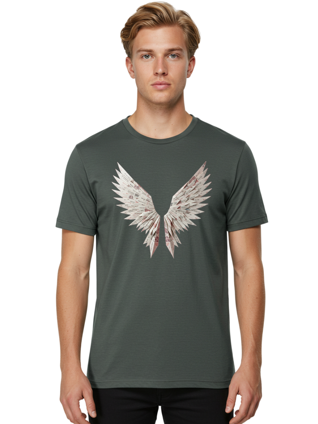 Newspaper-Wings Men'S Graphic Tee, 100% Cotton, Comfortable Casual Summer Wear, Machine Washable, Vintage Camera, Old Camera, Antique Camera, Black Camera, Classic Photography, Photography Equipment, Nostalgic Device, Film Camera, Camera Art Bak945