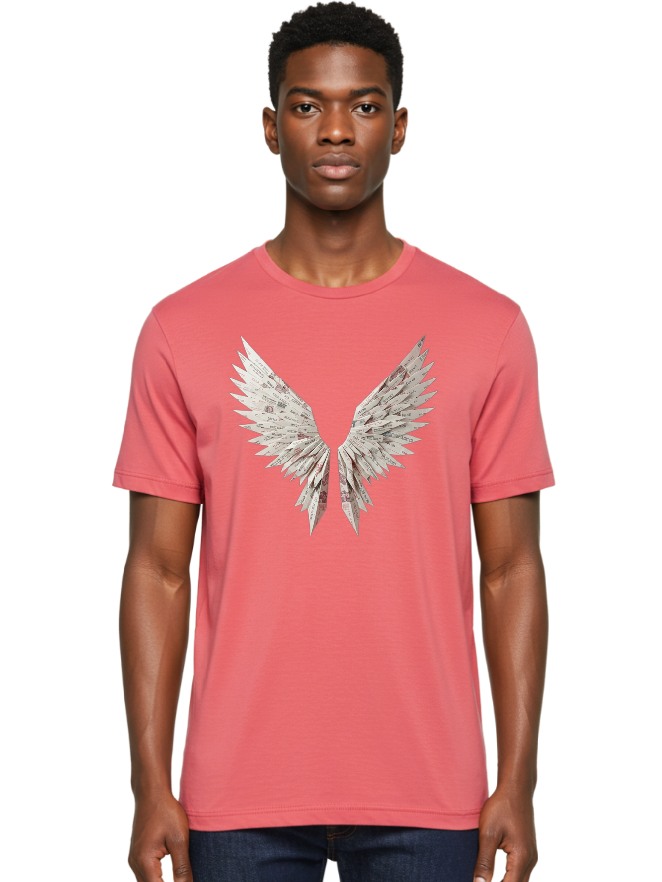 Newspaper-Wings Men'S Graphic Tee, 100% Cotton, Comfortable Casual Summer Wear, Machine Washable, Vintage Camera, Old Camera, Antique Camera, Black Camera, Classic Photography, Photography Equipment, Nostalgic Device, Film Camera, Camera Art Bak945