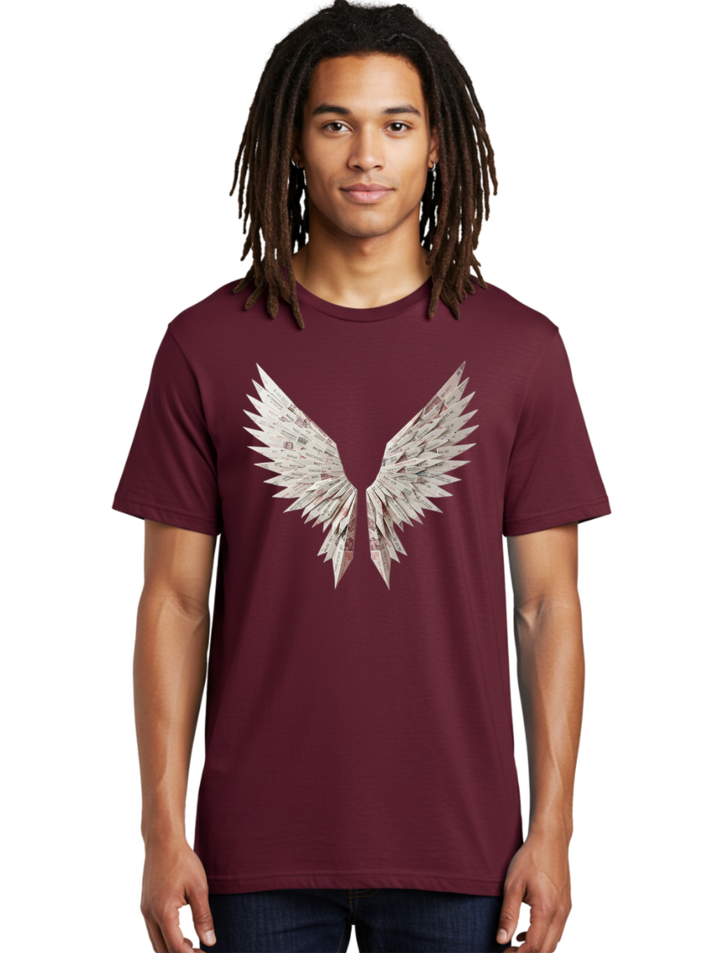 Newspaper-Wings Men'S Graphic Tee, 100% Cotton, Comfortable Casual Summer Wear, Machine Washable, Vintage Camera, Old Camera, Antique Camera, Black Camera, Classic Photography, Photography Equipment, Nostalgic Device, Film Camera, Camera Art Bak945
