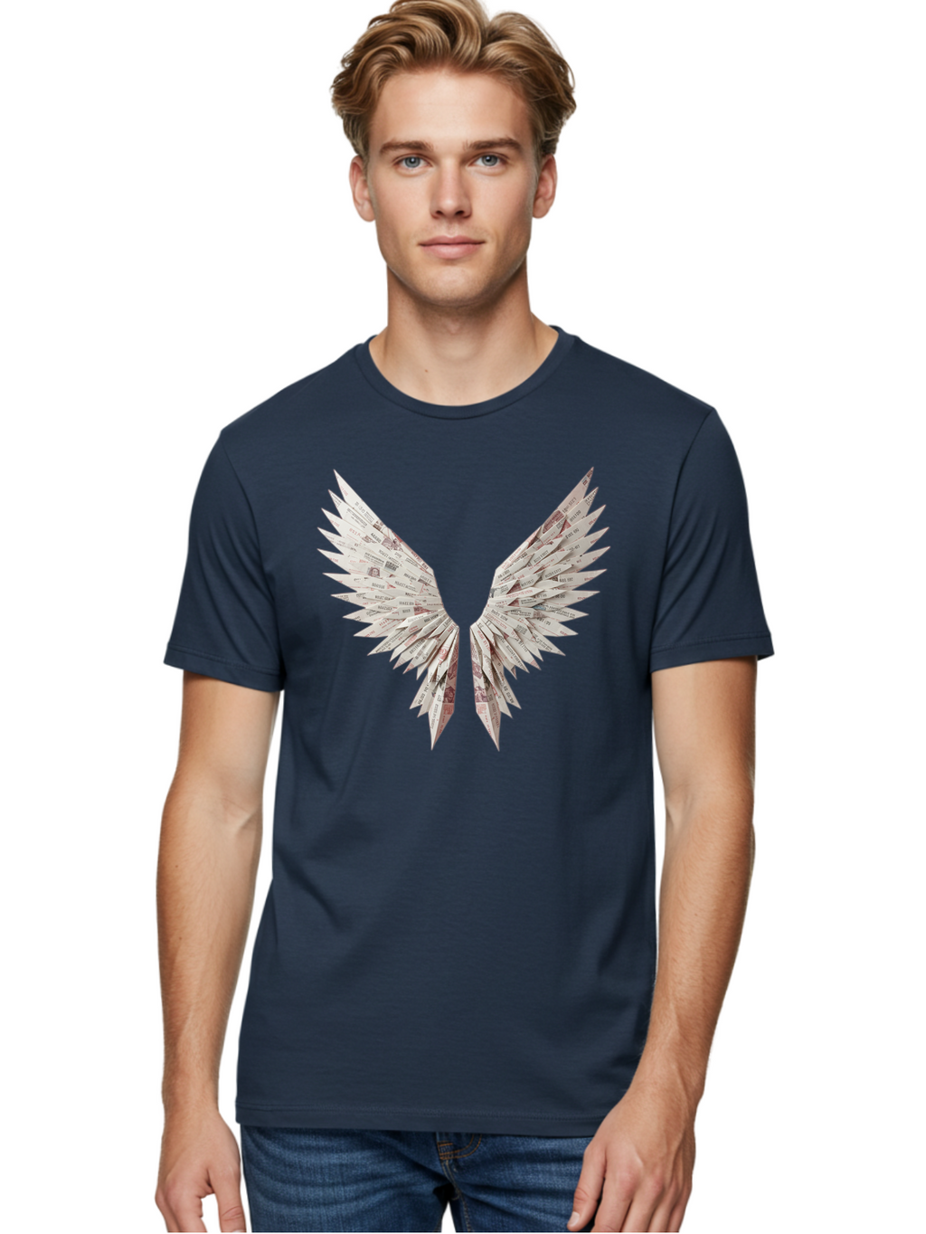 Newspaper-Wings Men'S Graphic Tee, 100% Cotton, Comfortable Casual Summer Wear, Machine Washable, Vintage Camera, Old Camera, Antique Camera, Black Camera, Classic Photography, Photography Equipment, Nostalgic Device, Film Camera, Camera Art Bak945