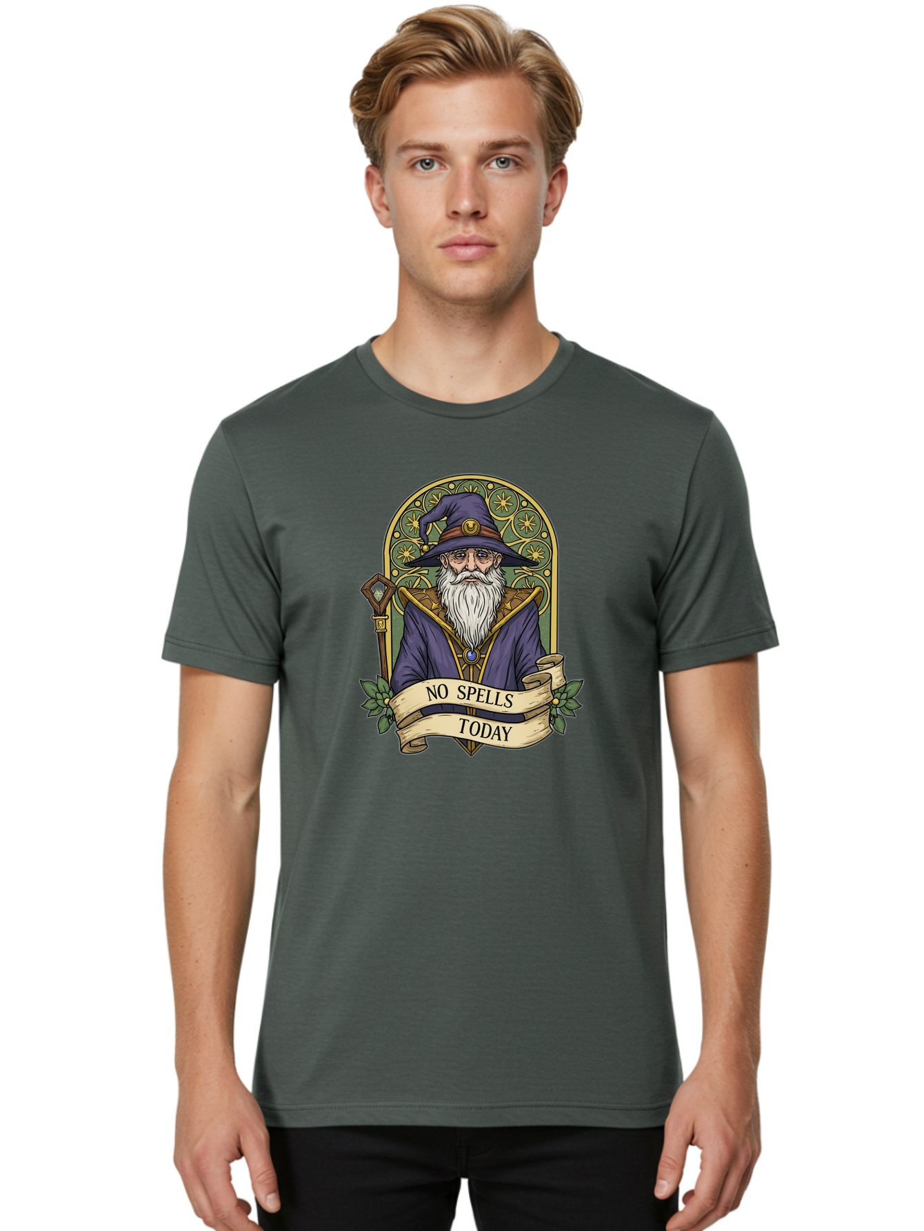 No-Spells-Today-2 Men'S Graphic Tee, 100% Cotton, Comfortable Casual Summer Wear, Machine Washable, Vintage Camera, Old Camera, Antique Camera, Black Camera, Classic Photography, Photography Equipment, Nostalgic Device, Film Camera, Camera Art Bak949