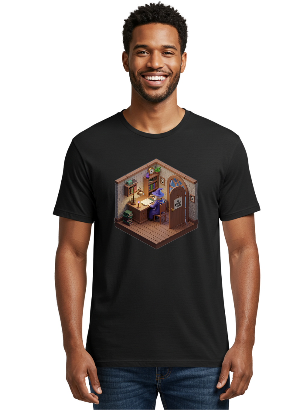 No-Spells-Today-4 Men'S Graphic Tee, 100% Cotton, Comfortable Casual Summer Wear, Machine Washable, Vintage Camera, Old Camera, Antique Camera, Black Camera, Classic Photography, Photography Equipment, Nostalgic Device, Film Camera, Camera Art Bak951