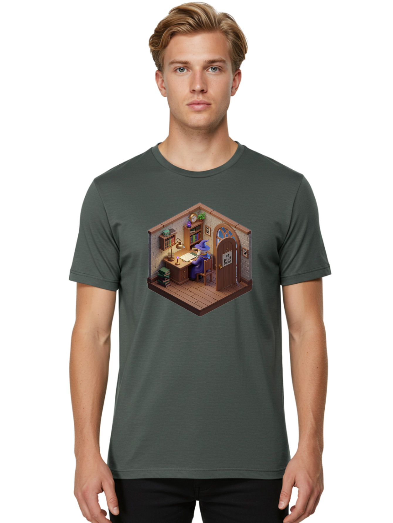 No-Spells-Today-4 Men'S Graphic Tee, 100% Cotton, Comfortable Casual Summer Wear, Machine Washable, Vintage Camera, Old Camera, Antique Camera, Black Camera, Classic Photography, Photography Equipment, Nostalgic Device, Film Camera, Camera Art Bak951
