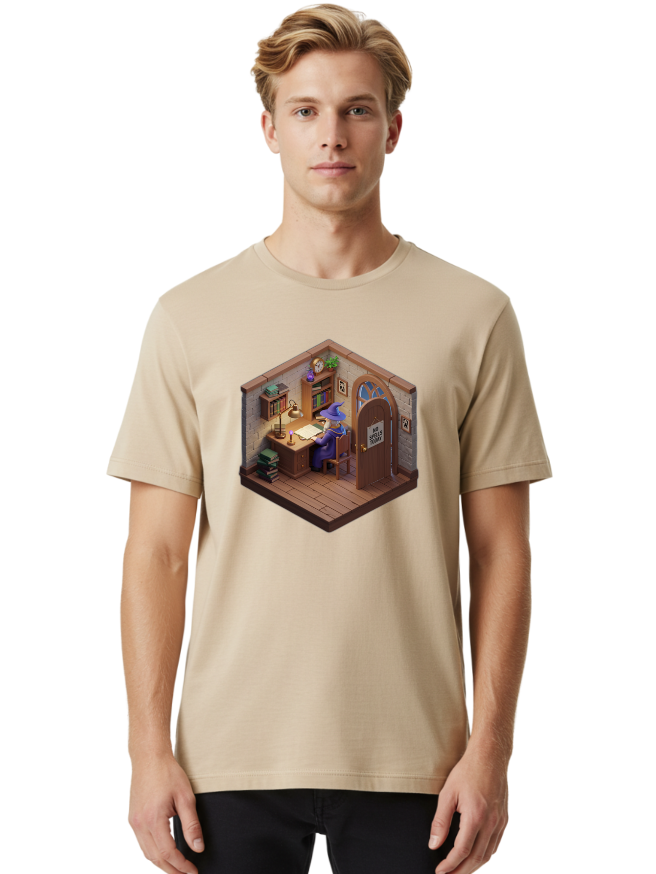 No-Spells-Today-4 Men'S Graphic Tee, 100% Cotton, Comfortable Casual Summer Wear, Machine Washable, Vintage Camera, Old Camera, Antique Camera, Black Camera, Classic Photography, Photography Equipment, Nostalgic Device, Film Camera, Camera Art Bak951