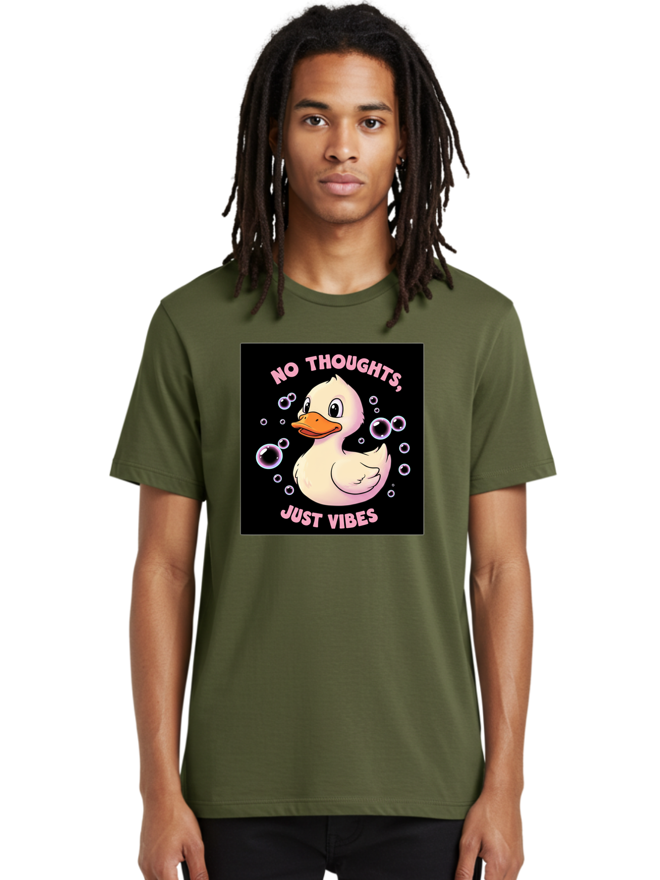 No-Thoughts-Just-Vibes-1 Men'S Graphic Tee, 100% Cotton, Comfortable Casual Summer Wear, Machine Washable, Vintage Camera, Old Camera, Antique Camera, Black Camera, Classic Photography, Photography Equipment, Nostalgic Device, Film Camera, Bak955