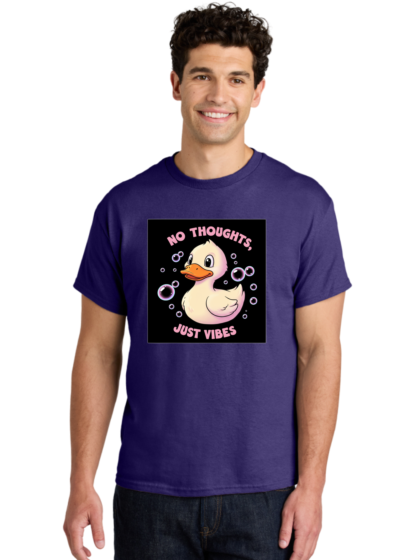 No-Thoughts-Just-Vibes-1 Men'S Graphic Tee, 100% Cotton, Comfortable Casual Summer Wear, Machine Washable, Vintage Camera, Old Camera, Antique Camera, Black Camera, Classic Photography, Photography Equipment, Nostalgic Device, Film Camera, Bak955