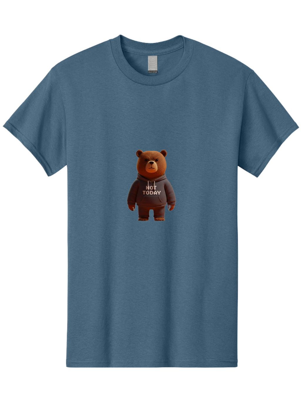 Not-Today-Bear-10 Men'S Graphic Tee, 100% Cotton, Comfortable Casual Summer Wear, Machine Washable, Vintage Camera, Old Camera, Antique Camera, Black Camera, Classic Photography, Photography Equipment, Nostalgic Device, Film Camera, Camera Art Bak958