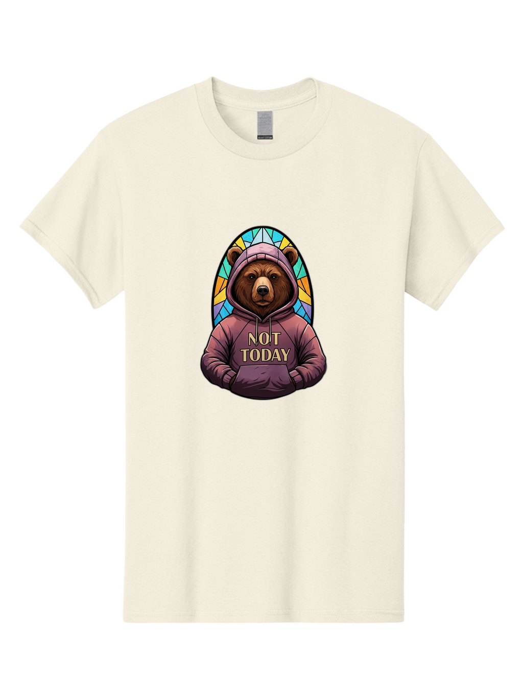 Not-Today-Bear-11 Men'S Graphic Tee, 100% Cotton, Comfortable Casual Summer Wear, Machine Washable, Vintage Camera, Old Camera, Antique Camera, Black Camera, Classic Photography, Photography Equipment, Nostalgic Device, Film Camera, Camera Art Bak959