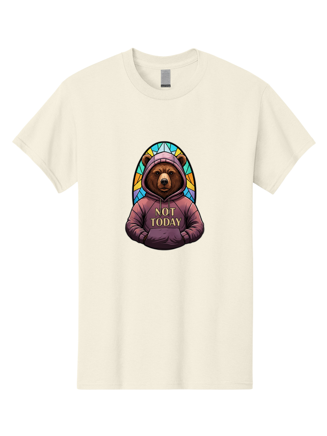 Not-Today-Bear-11 Men'S Graphic Tee, 100% Cotton, Comfortable Casual Summer Wear, Machine Washable, Vintage Camera, Old Camera, Antique Camera, Black Camera, Classic Photography, Photography Equipment, Nostalgic Device, Film Camera, Camera Art Bak959
