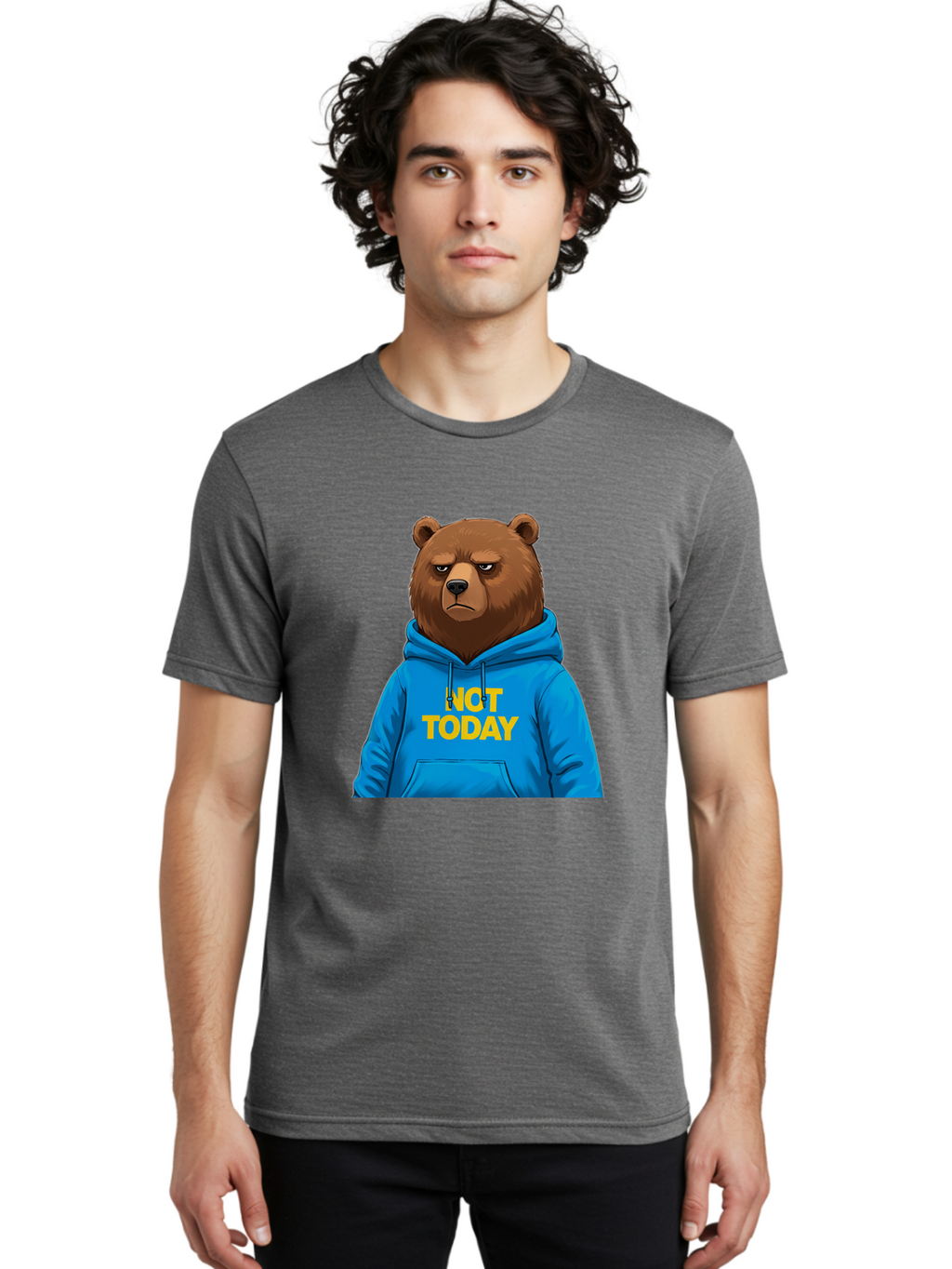 Not-Today-Bear Men'S Graphic Tee, 100% Cotton, Comfortable Casual Summer Wear, Machine Washable, Vintage Camera, Old Camera, Antique Camera, Black Camera, Classic Photography, Photography Equipment, Nostalgic Device, Film Camera, Camera Art Bak971