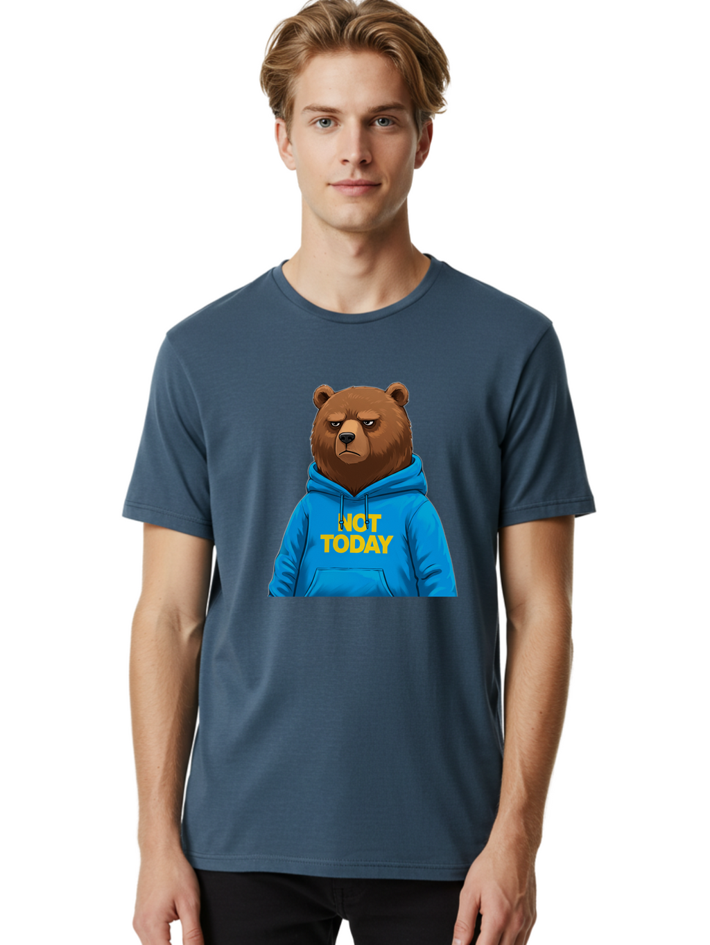 Not-Today-Bear Men'S Graphic Tee, 100% Cotton, Comfortable Casual Summer Wear, Machine Washable, Vintage Camera, Old Camera, Antique Camera, Black Camera, Classic Photography, Photography Equipment, Nostalgic Device, Film Camera, Camera Art Bak971