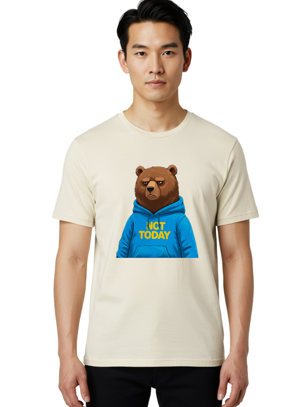 Not-Today-Bear Men'S Graphic Tee, 100% Cotton, Comfortable Casual Summer Wear, Machine Washable, Vintage Camera, Old Camera, Antique Camera, Black Camera, Classic Photography, Photography Equipment, Nostalgic Device, Film Camera, Camera Art Bak971
