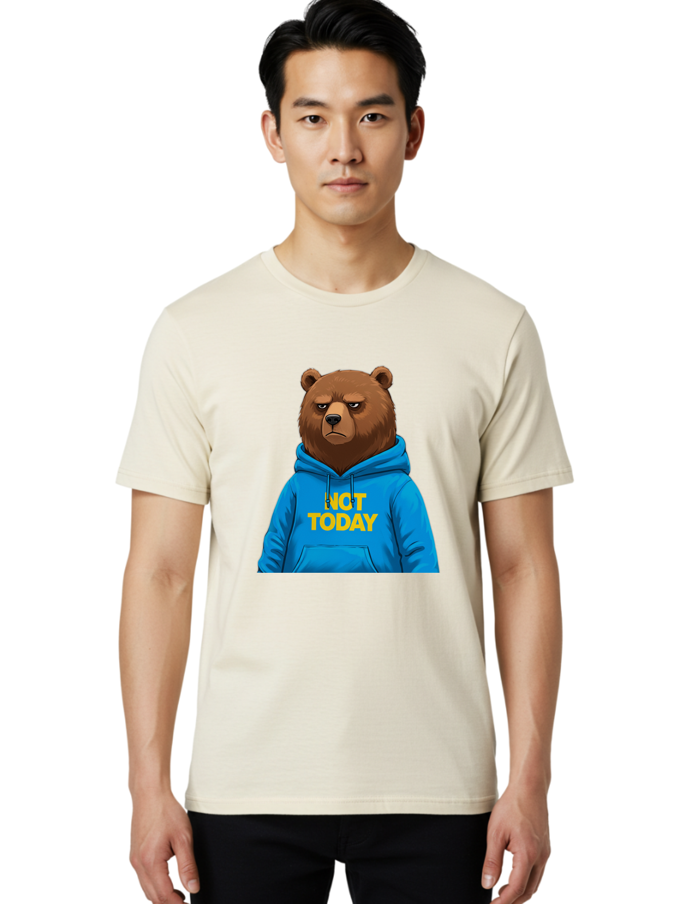 Not-Today-Bear Men'S Graphic Tee, 100% Cotton, Comfortable Casual Summer Wear, Machine Washable, Vintage Camera, Old Camera, Antique Camera, Black Camera, Classic Photography, Photography Equipment, Nostalgic Device, Film Camera, Camera Art Bak971