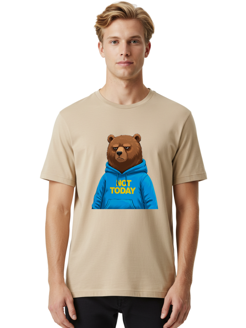 Not-Today-Bear Men'S Graphic Tee, 100% Cotton, Comfortable Casual Summer Wear, Machine Washable, Vintage Camera, Old Camera, Antique Camera, Black Camera, Classic Photography, Photography Equipment, Nostalgic Device, Film Camera, Camera Art Bak971