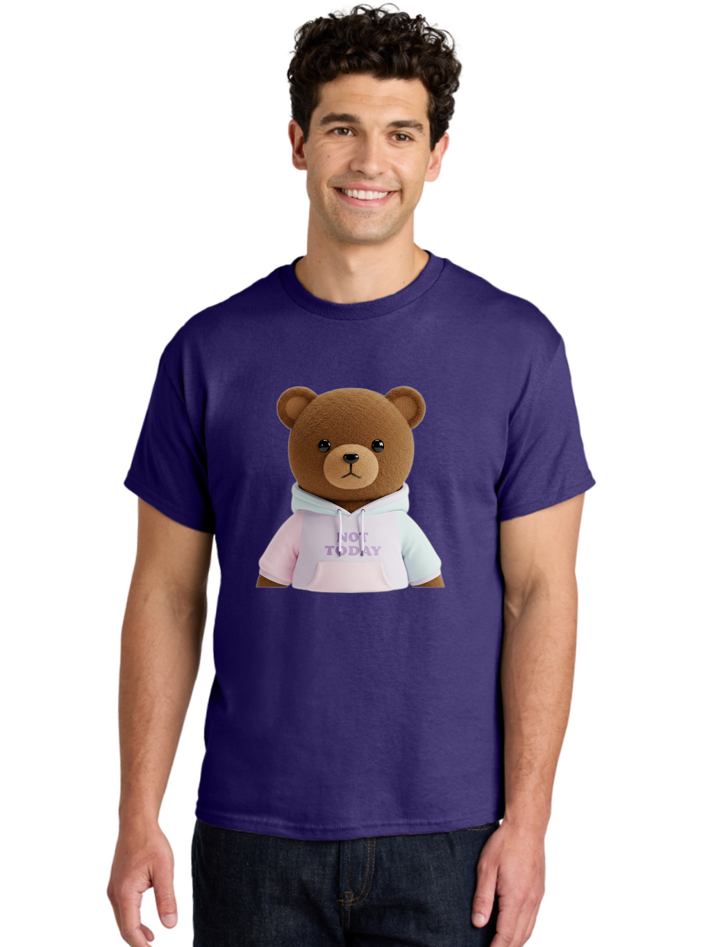 Not-Today-Teddy-Bear Men'S Graphic Tee, 100% Cotton, Comfortable Casual Summer Wear, Machine Washable, Vintage Camera, Old Camera, Antique Camera, Black Camera, Classic Photography, Photography Equipment, Nostalgic Device, Film Camera, Bak973