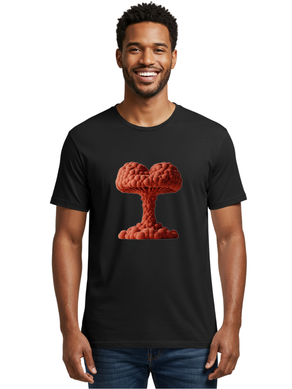 Nuclear-Explosion-2 Men'S Graphic Tee, 100% Cotton, Comfortable Casual Summer Wear, Machine Washable, Vintage Camera, Old Camera, Antique Camera, Black Camera, Classic Photography, Photography Equipment, Nostalgic Device, Film Camera, Bak977