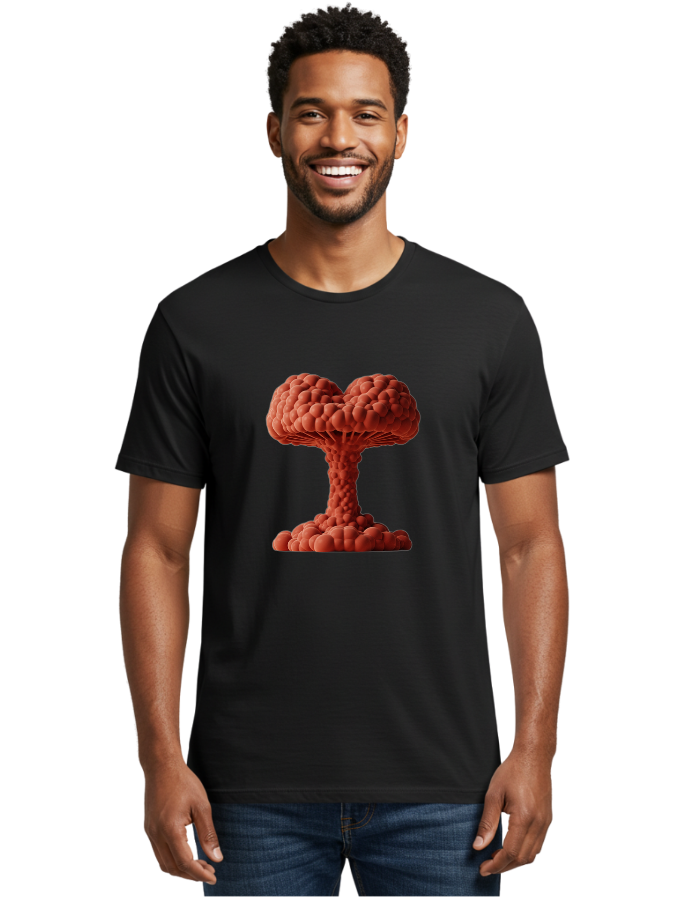 Nuclear-Explosion-2 Men'S Graphic Tee, 100% Cotton, Comfortable Casual Summer Wear, Machine Washable, Vintage Camera, Old Camera, Antique Camera, Black Camera, Classic Photography, Photography Equipment, Nostalgic Device, Film Camera, Bak977