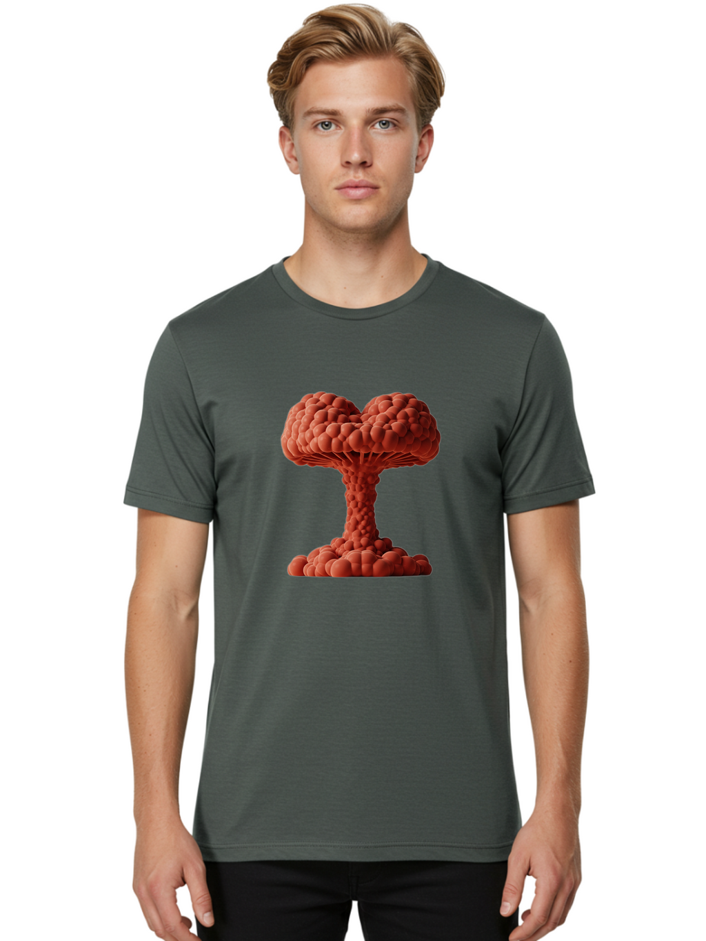 Nuclear-Explosion-2 Men'S Graphic Tee, 100% Cotton, Comfortable Casual Summer Wear, Machine Washable, Vintage Camera, Old Camera, Antique Camera, Black Camera, Classic Photography, Photography Equipment, Nostalgic Device, Film Camera, Bak977