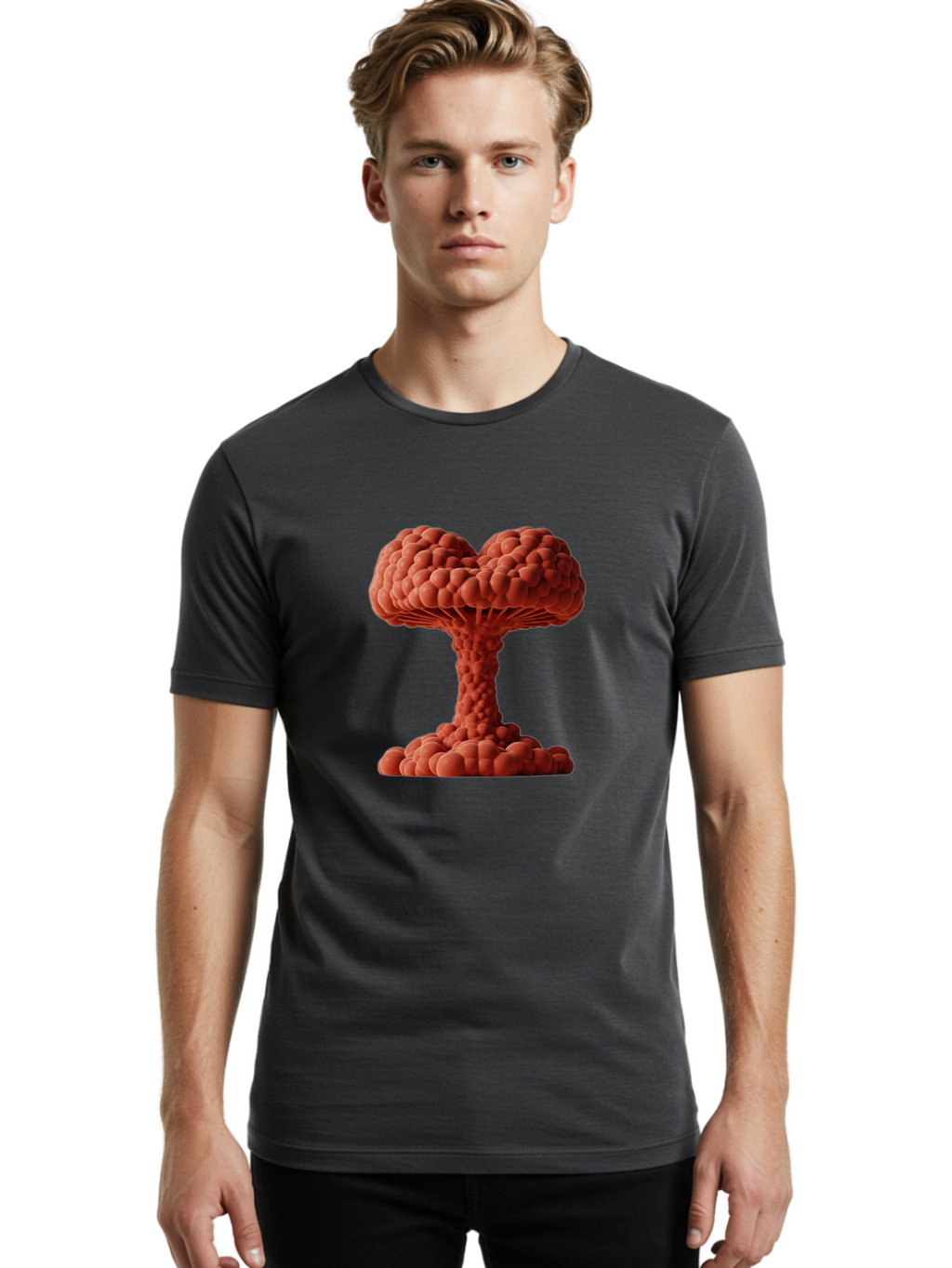 Nuclear-Explosion-2 Men'S Graphic Tee, 100% Cotton, Comfortable Casual Summer Wear, Machine Washable, Vintage Camera, Old Camera, Antique Camera, Black Camera, Classic Photography, Photography Equipment, Nostalgic Device, Film Camera, Bak977